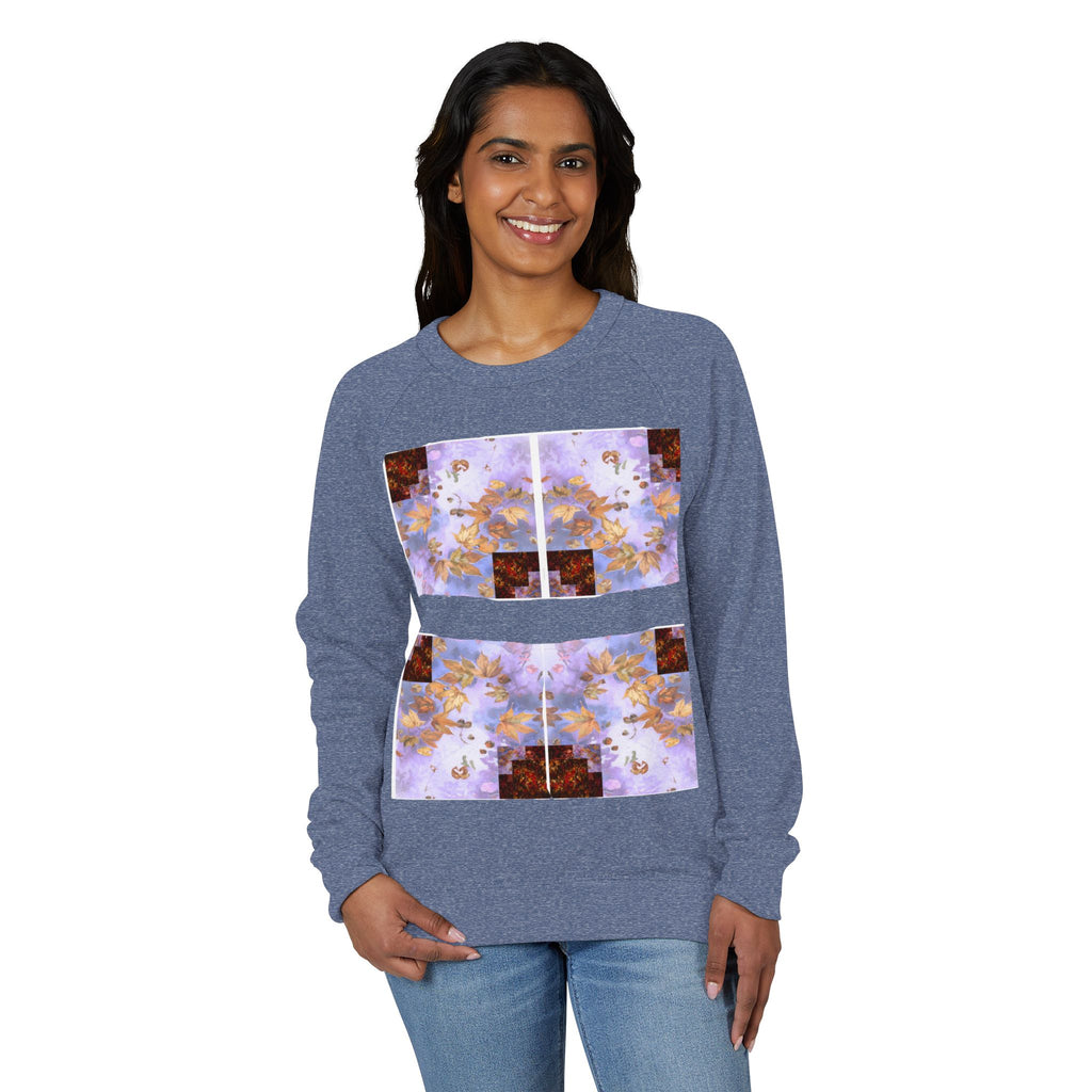 "Vivid Harmony" Unisex French Terry Crewneck – Bright Artistic Design, Colorful Graphic Sweatshirt, Wearable Art