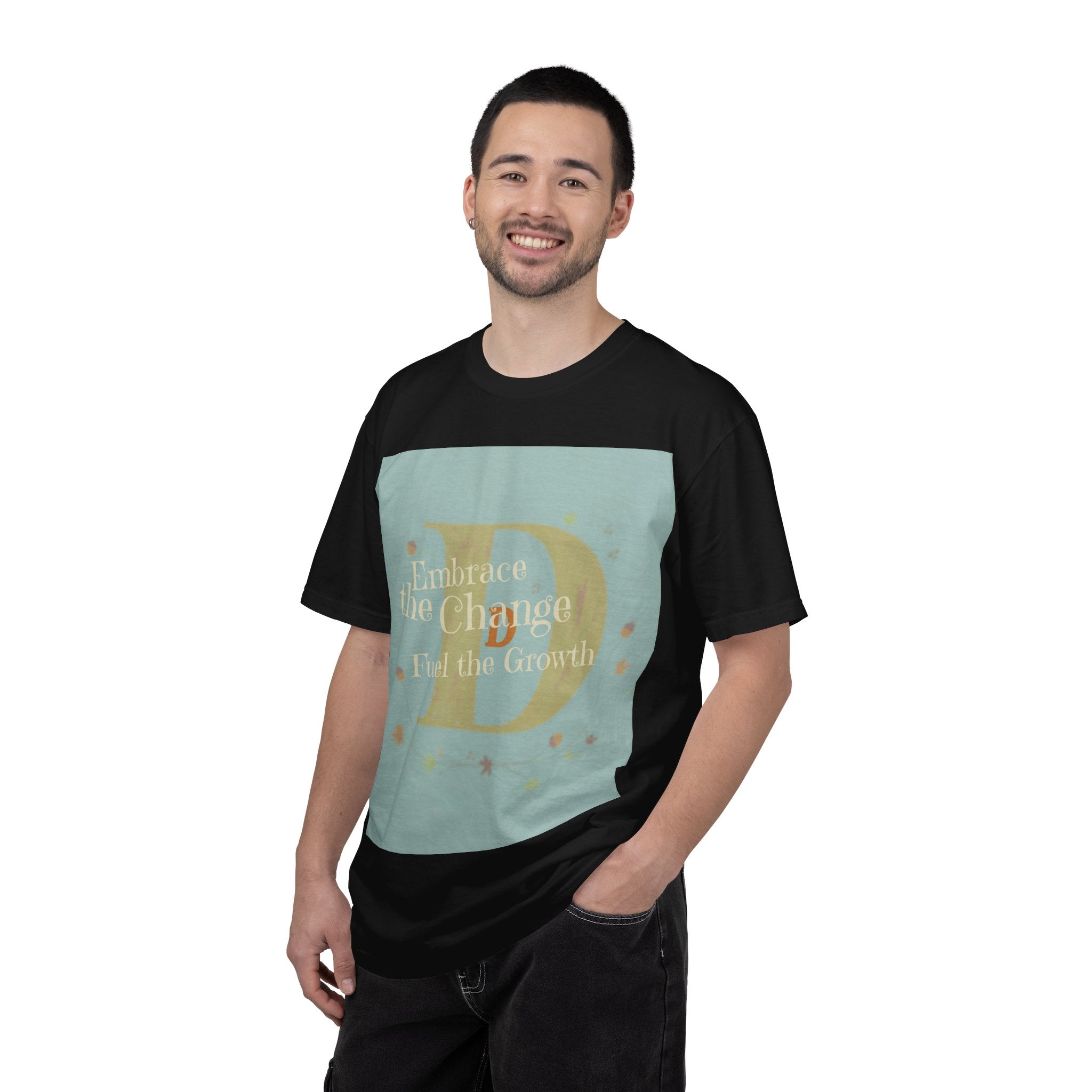 "Embrace the Change, Fuel the Growth" Garment-Dyed T-Shirt – Inspirational Motivational Tee, Vintage Style Unisex Shirt, Self-Growth Apparel