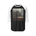 "LIFELESS" Regal 3/4 Sleeve Shirt – Bold Minimalist Statement, Modern Streetwear, Edgy Raglan Tee