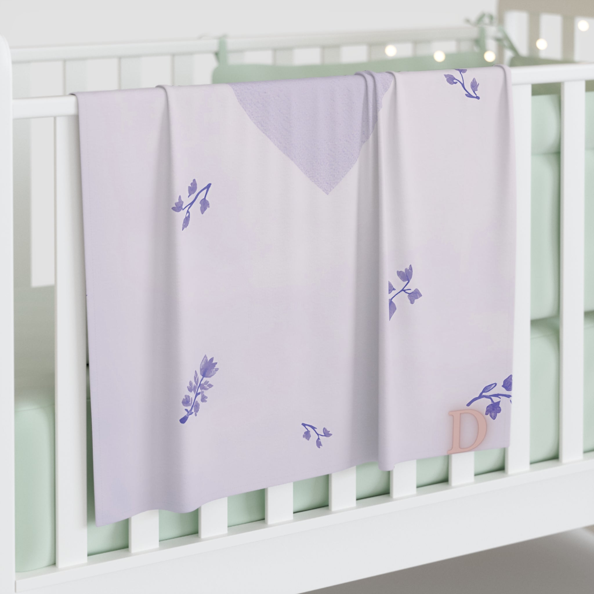 "Love & Lilies" Baby Swaddle Blanket – Cozy & Charming for Little Ones