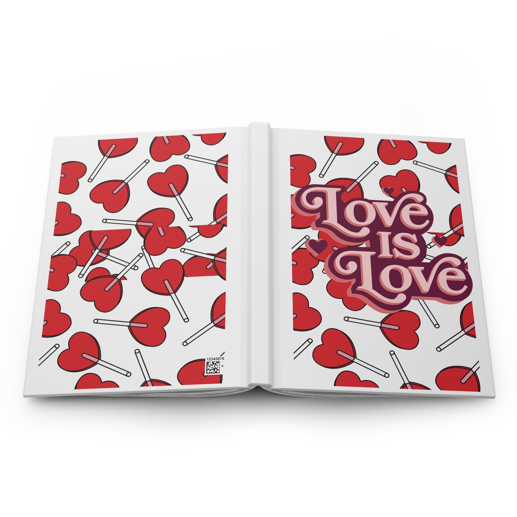 "Love Is Love" Hardcover Journal – Cute Love Popsicles Notebook, 150 Pages
