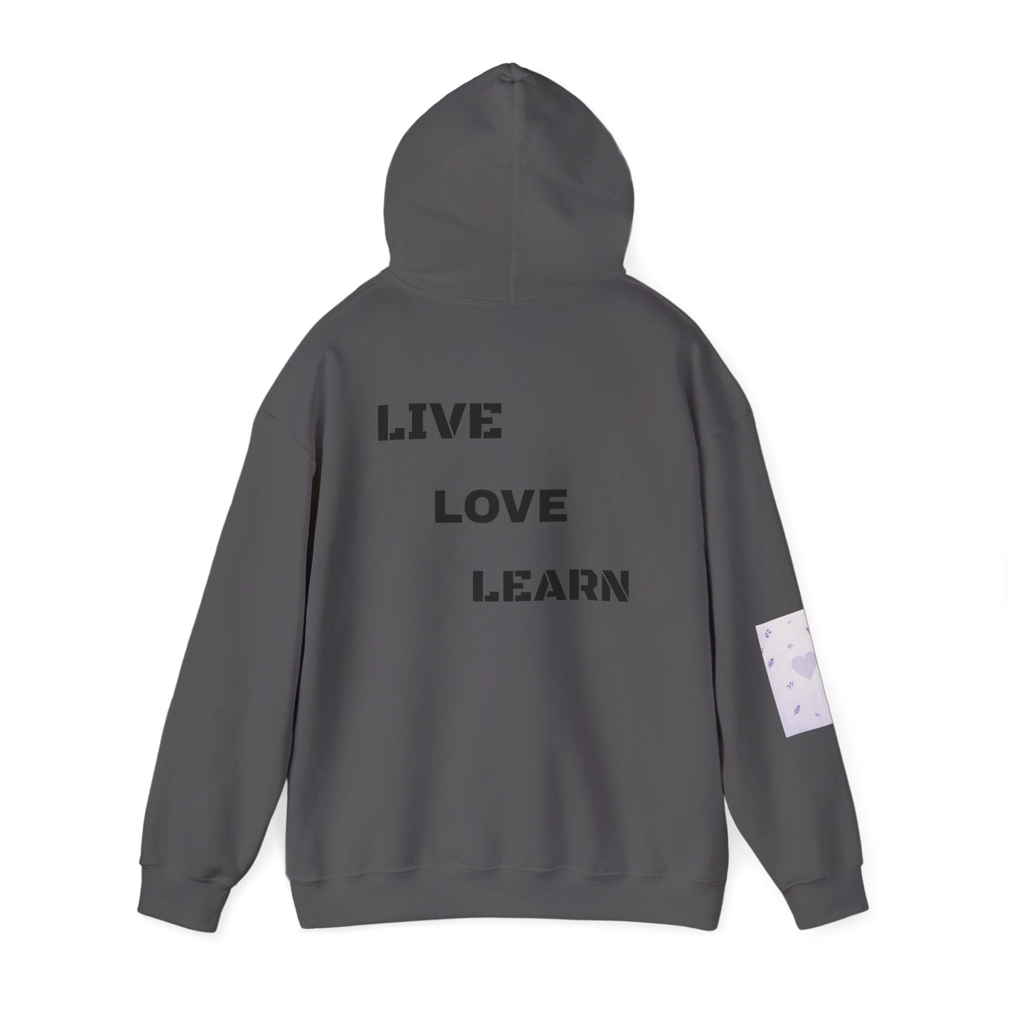 Live Love Learn Inspirational Hoodie – Minimalist Motivational Pullover, Cozy Unisex Hoodie, Positive Mindset Streetwear