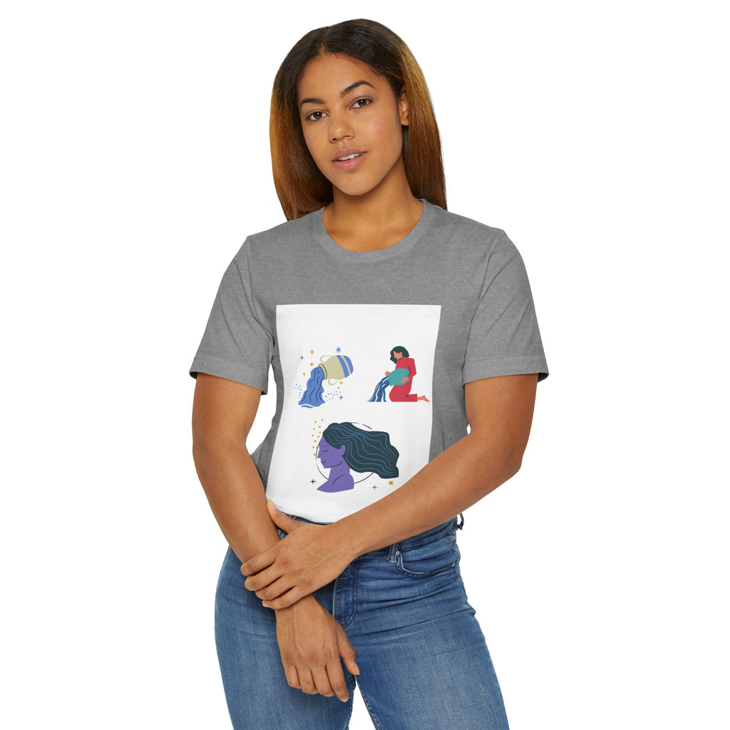 "Flowing Essence" T-Shirt – Artistic Harmony, Feminine Strength, Wearable Art Tee