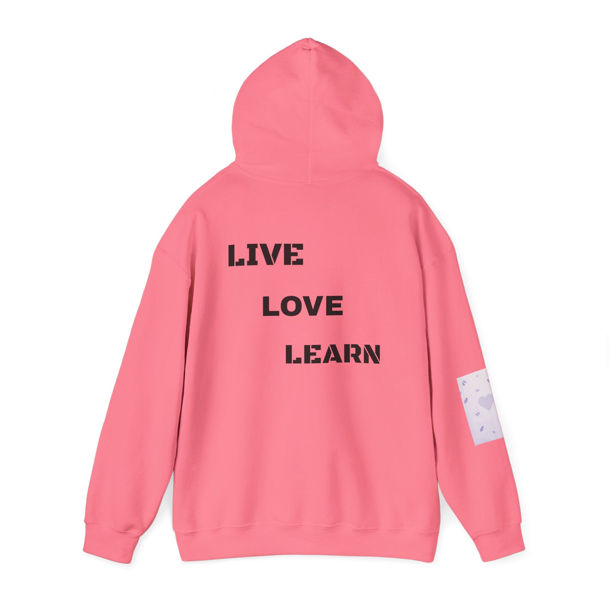 Live Love Learn Inspirational Hoodie – Minimalist Motivational Pullover, Cozy Unisex Hoodie, Positive Mindset Streetwear