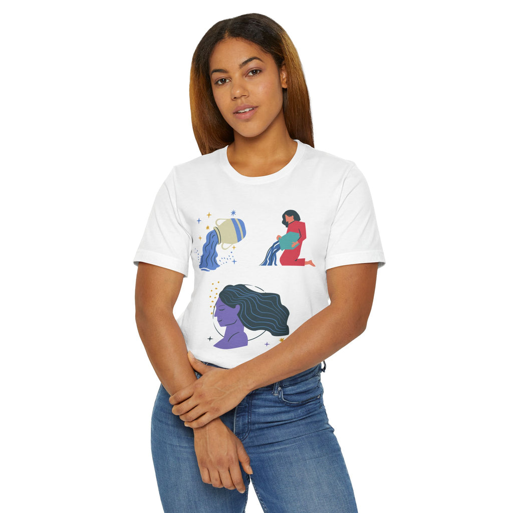 "Flowing Essence" T-Shirt – Artistic Harmony, Feminine Strength, Wearable Art Tee