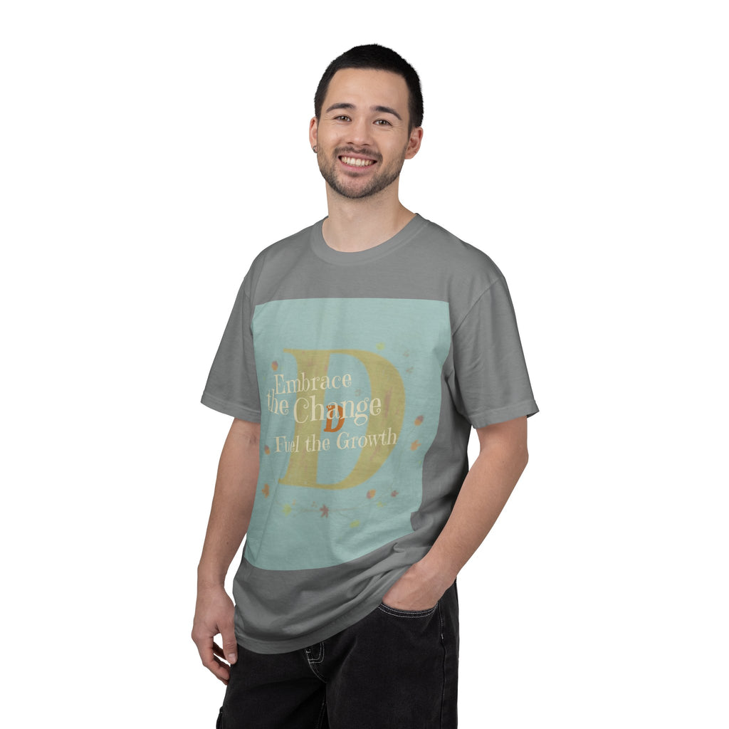 "Embrace the Change, Fuel the Growth" Garment-Dyed T-Shirt – Inspirational Motivational Tee, Vintage Style Unisex Shirt, Self-Growth Apparel