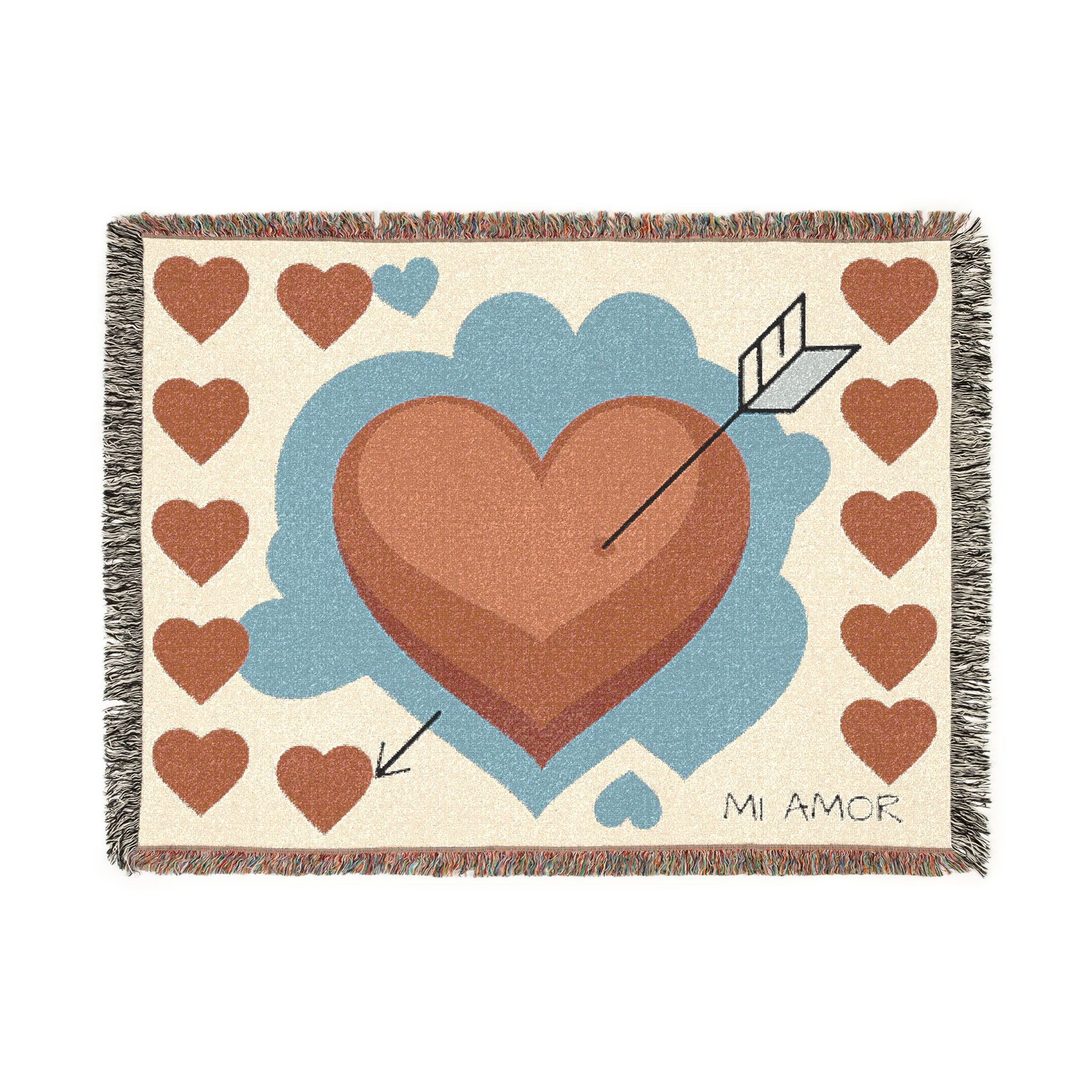 "Mi Amor" Woven Blanket – Cozy Romantic Love Throw