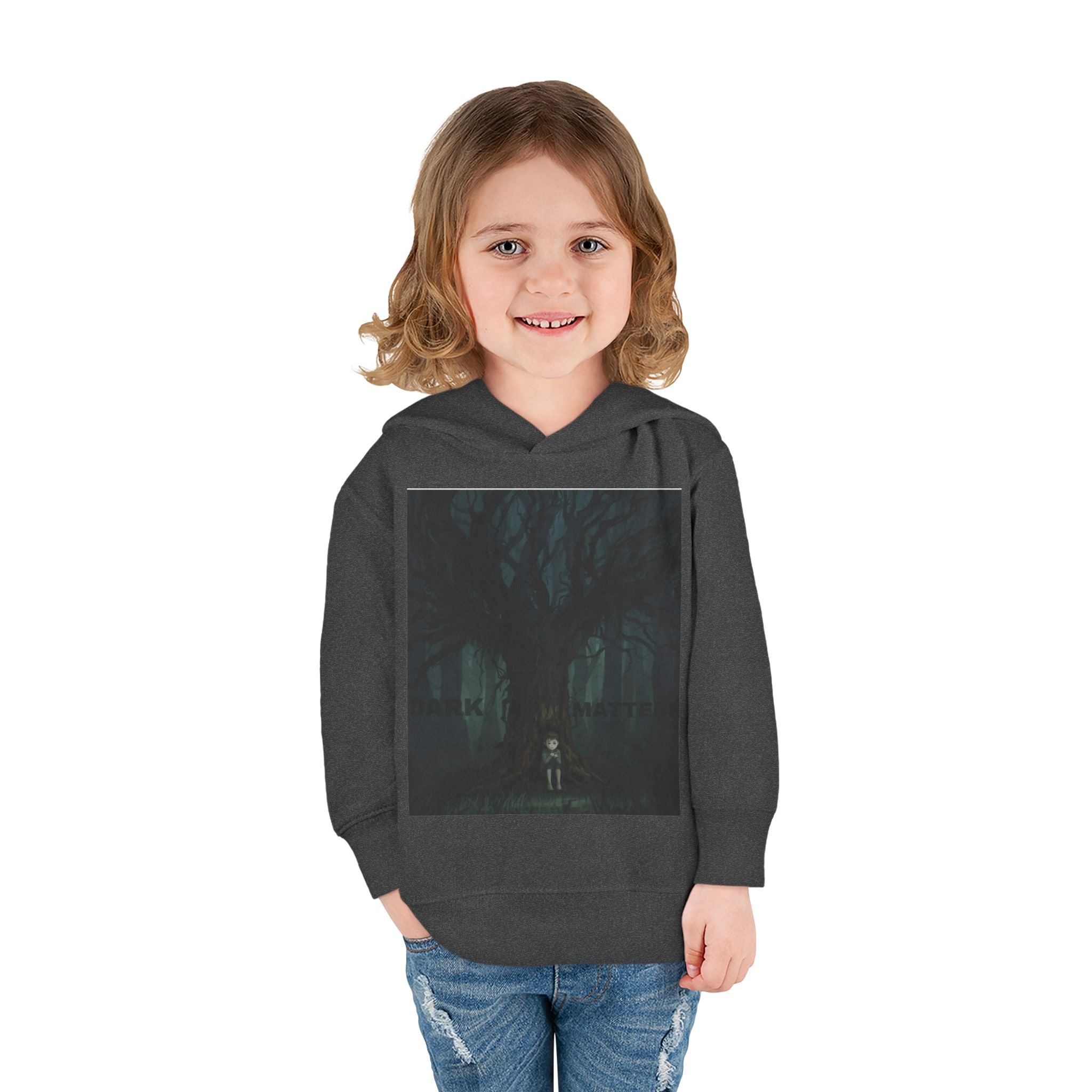 "Dark Matters" Toddler Fleece Hoodie – Cozy Cosmic Style for Little Explorers