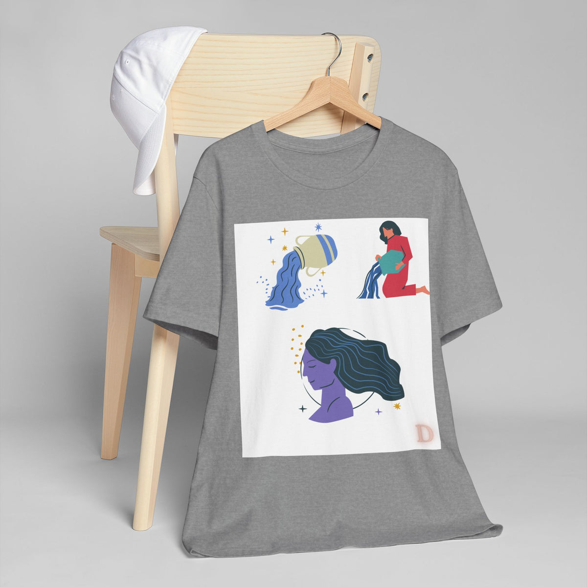 "Flowing Essence" T-Shirt – Artistic Harmony, Feminine Strength, Wearable Art Tee