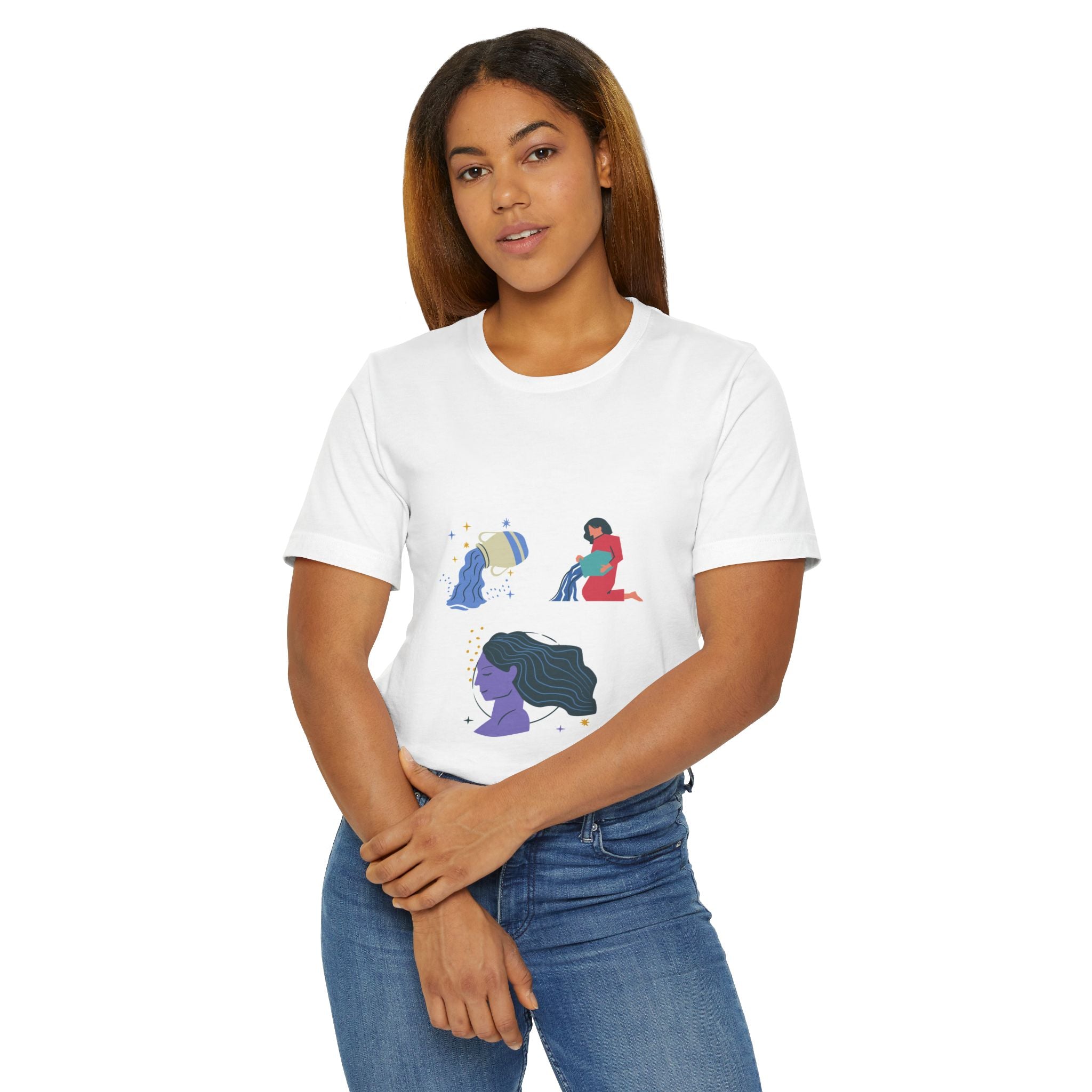 "Flowing Essence" T-Shirt – Artistic Harmony, Feminine Strength, Wearable Art Tee