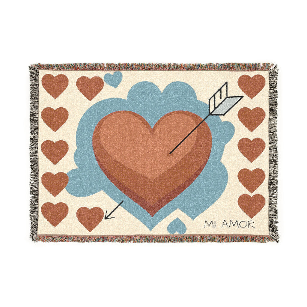 "Mi Amor" Woven Blanket – Cozy Romantic Love Throw