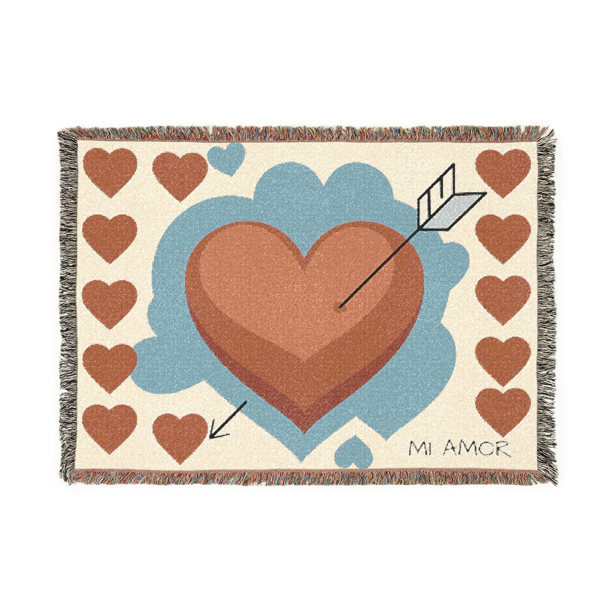 "Mi Amor" Woven Blanket – Cozy Romantic Love Throw