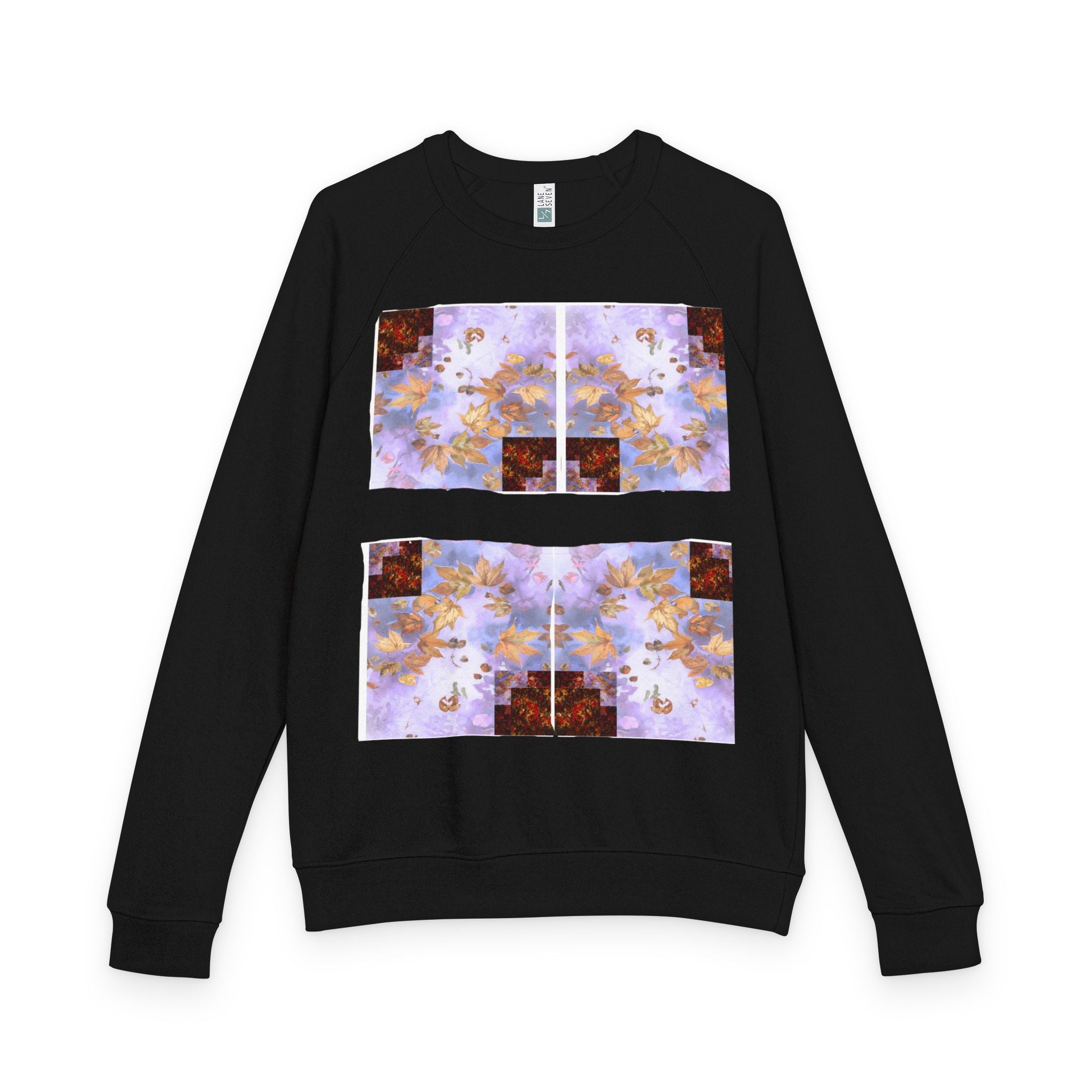 "Vivid Harmony" Unisex French Terry Crewneck – Bright Artistic Design, Colorful Graphic Sweatshirt, Wearable Art
