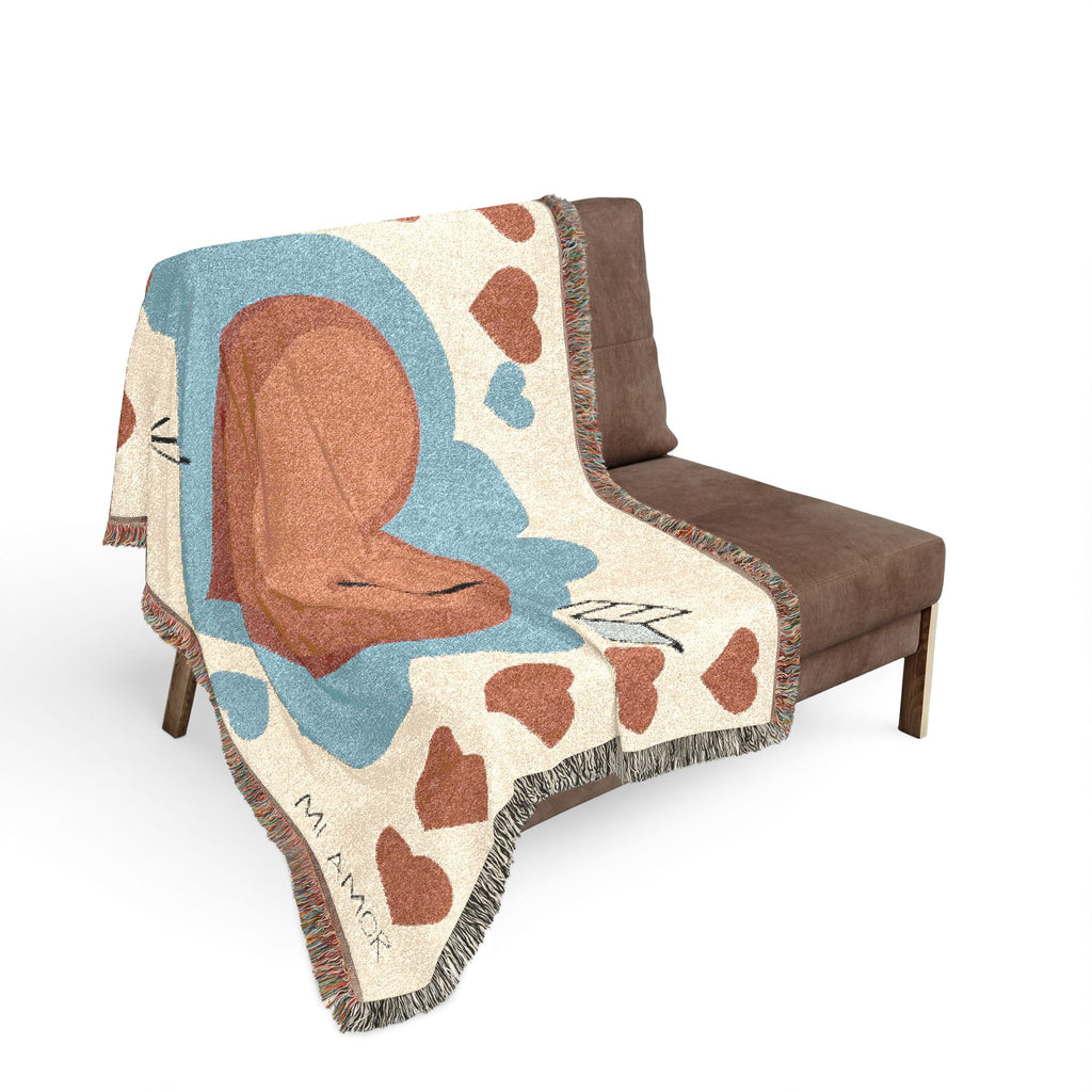 "Mi Amor" Woven Blanket – Cozy Romantic Love Throw