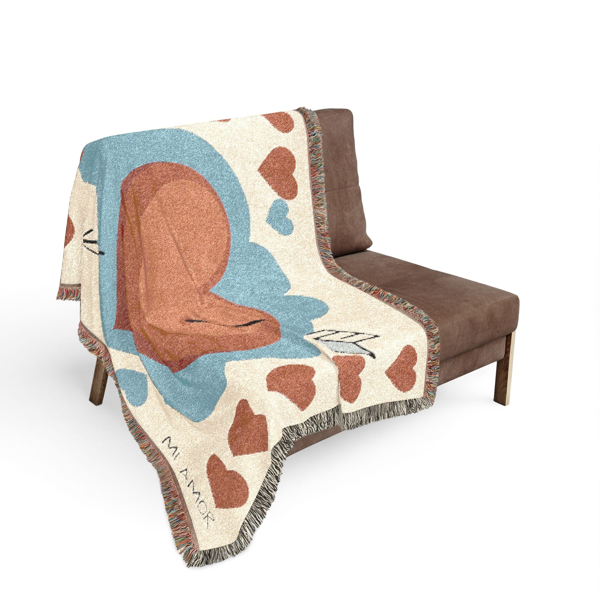 "Mi Amor" Woven Blanket – Cozy Romantic Love Throw