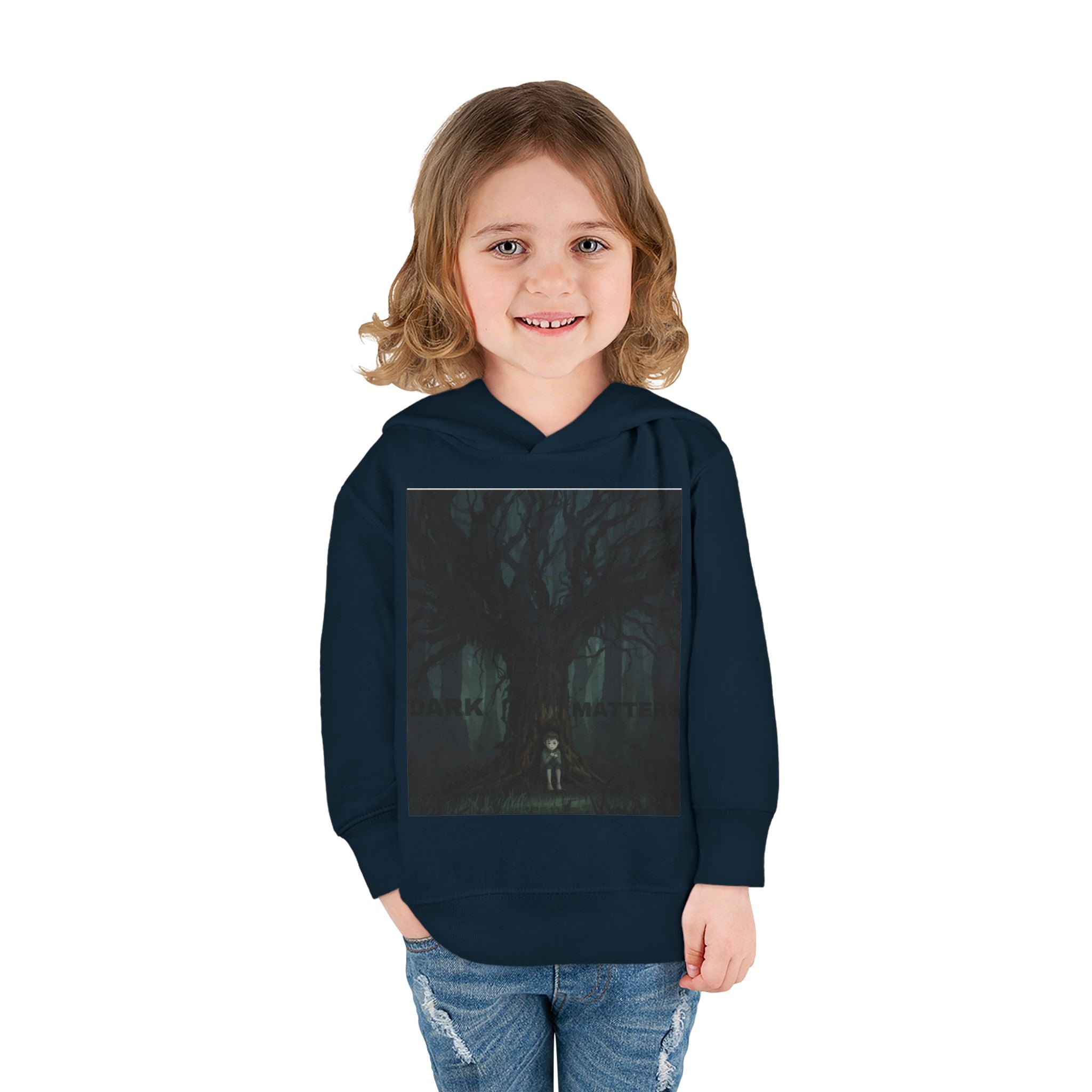 "Dark Matters" Toddler Fleece Hoodie – Cozy Cosmic Style for Little Explorers