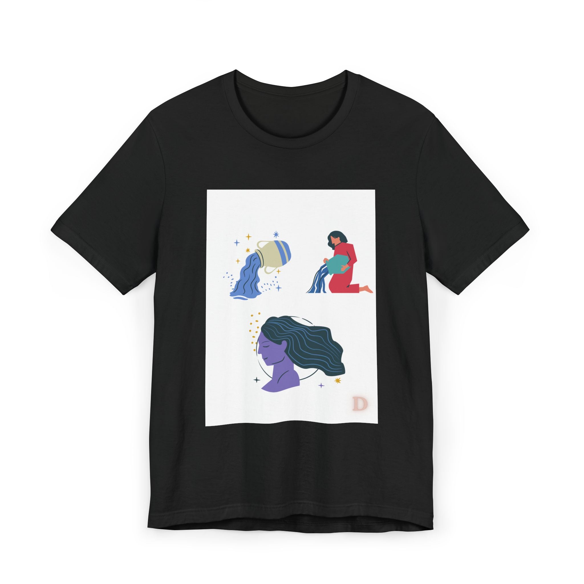 "Flowing Essence" T-Shirt – Artistic Harmony, Feminine Strength, Wearable Art Tee