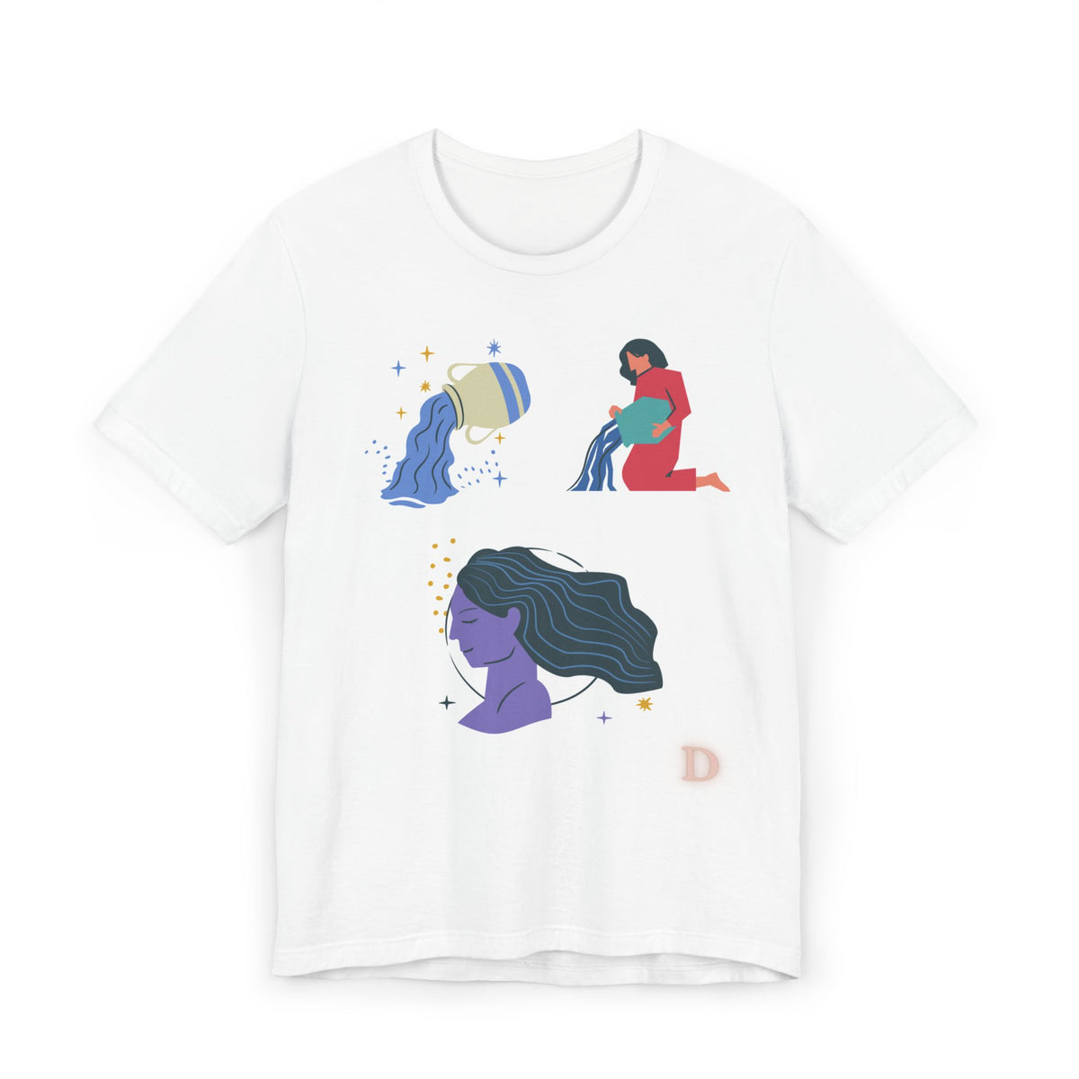 "Flowing Essence" T-Shirt – Artistic Harmony, Feminine Strength, Wearable Art Tee