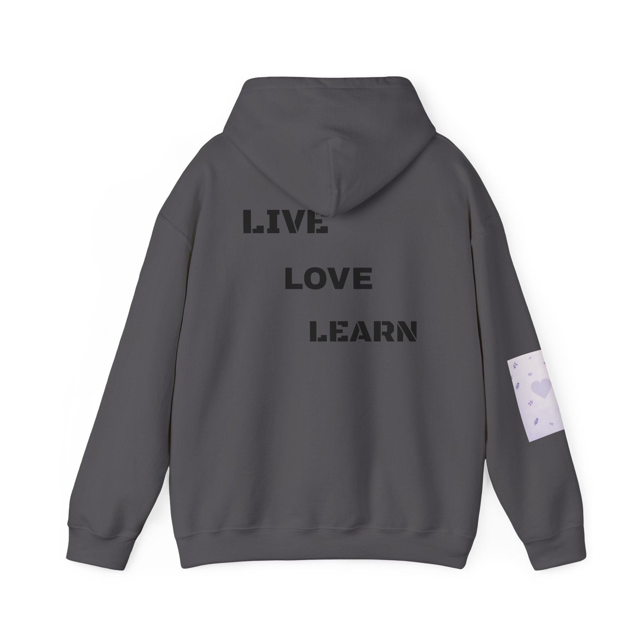 Live Love Learn Inspirational Hoodie – Minimalist Motivational Pullover, Cozy Unisex Hoodie, Positive Mindset Streetwear