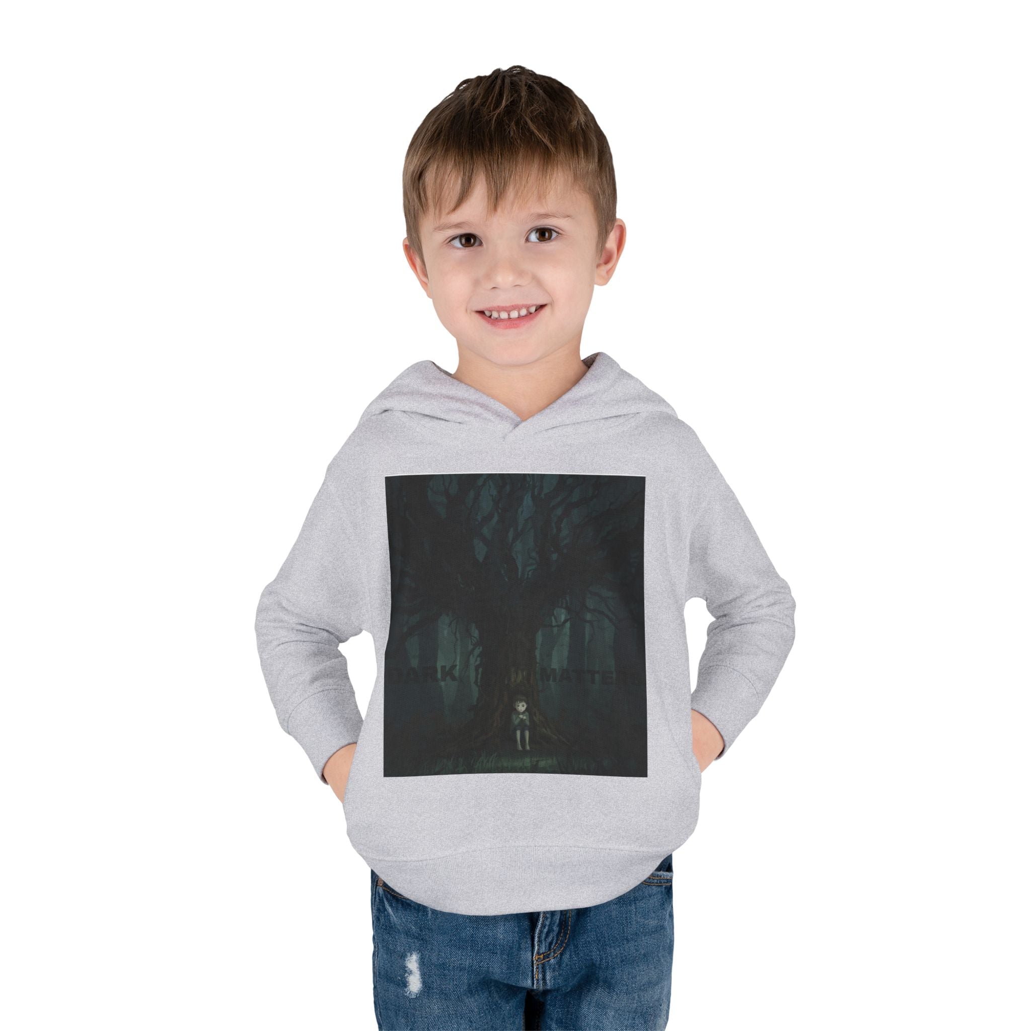 "Dark Matters" Toddler Fleece Hoodie – Cozy Cosmic Style for Little Explorers