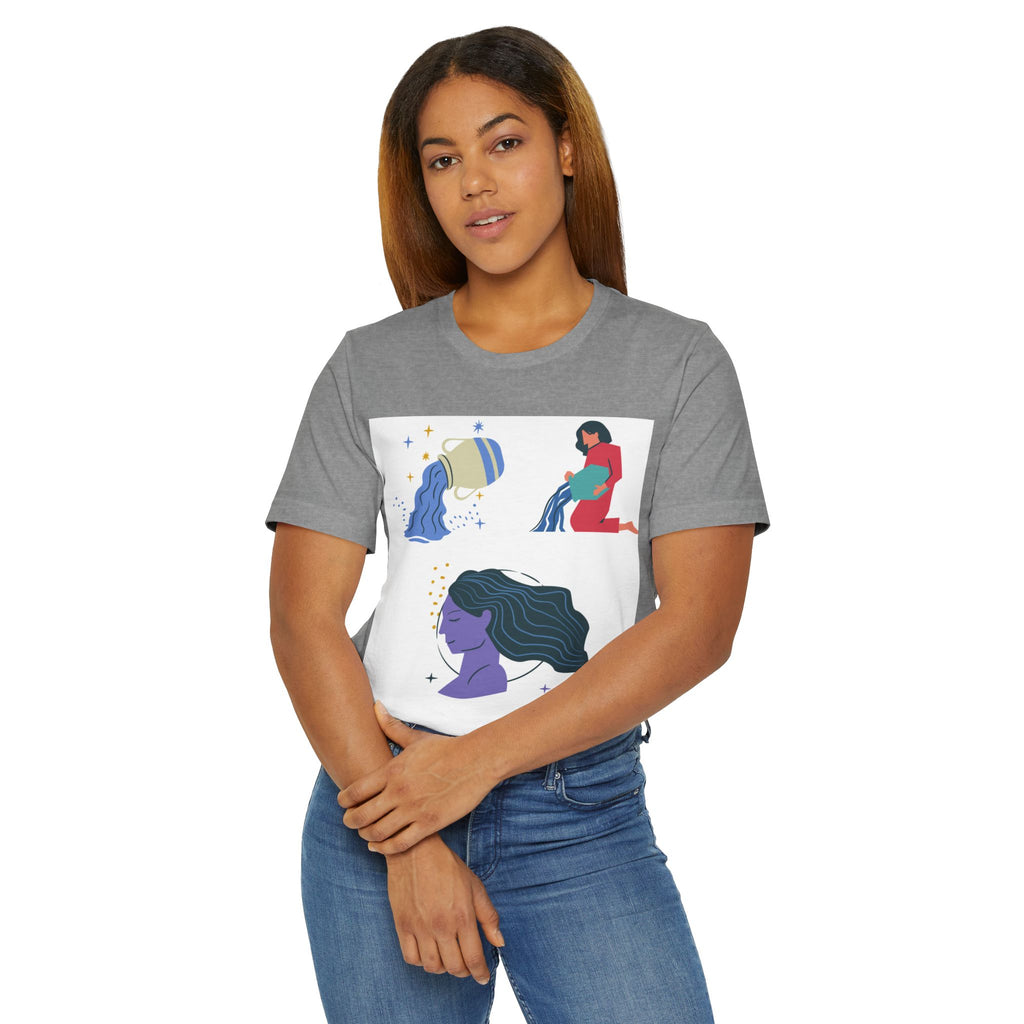 "Flowing Essence" T-Shirt – Artistic Harmony, Feminine Strength, Wearable Art Tee