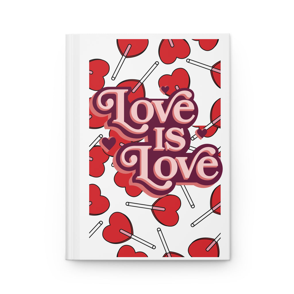 "Love Is Love" Hardcover Journal – Cute Love Popsicles Notebook, 150 Pages