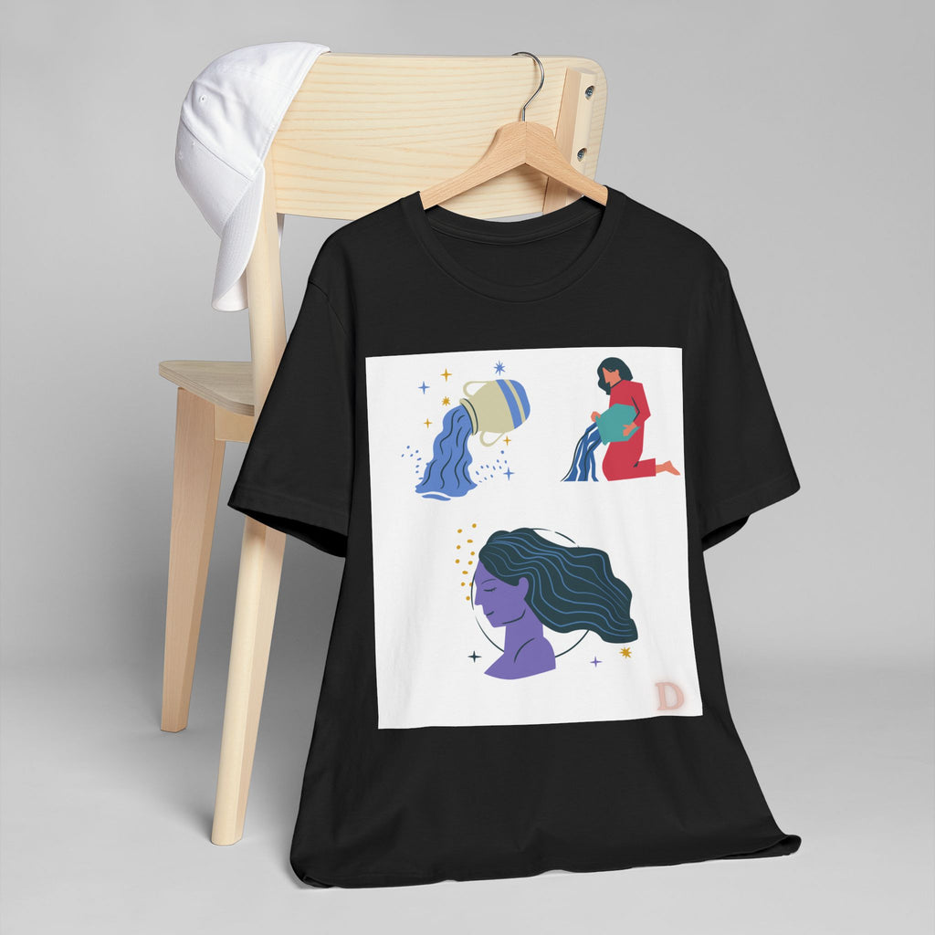 "Flowing Essence" T-Shirt – Artistic Harmony, Feminine Strength, Wearable Art Tee