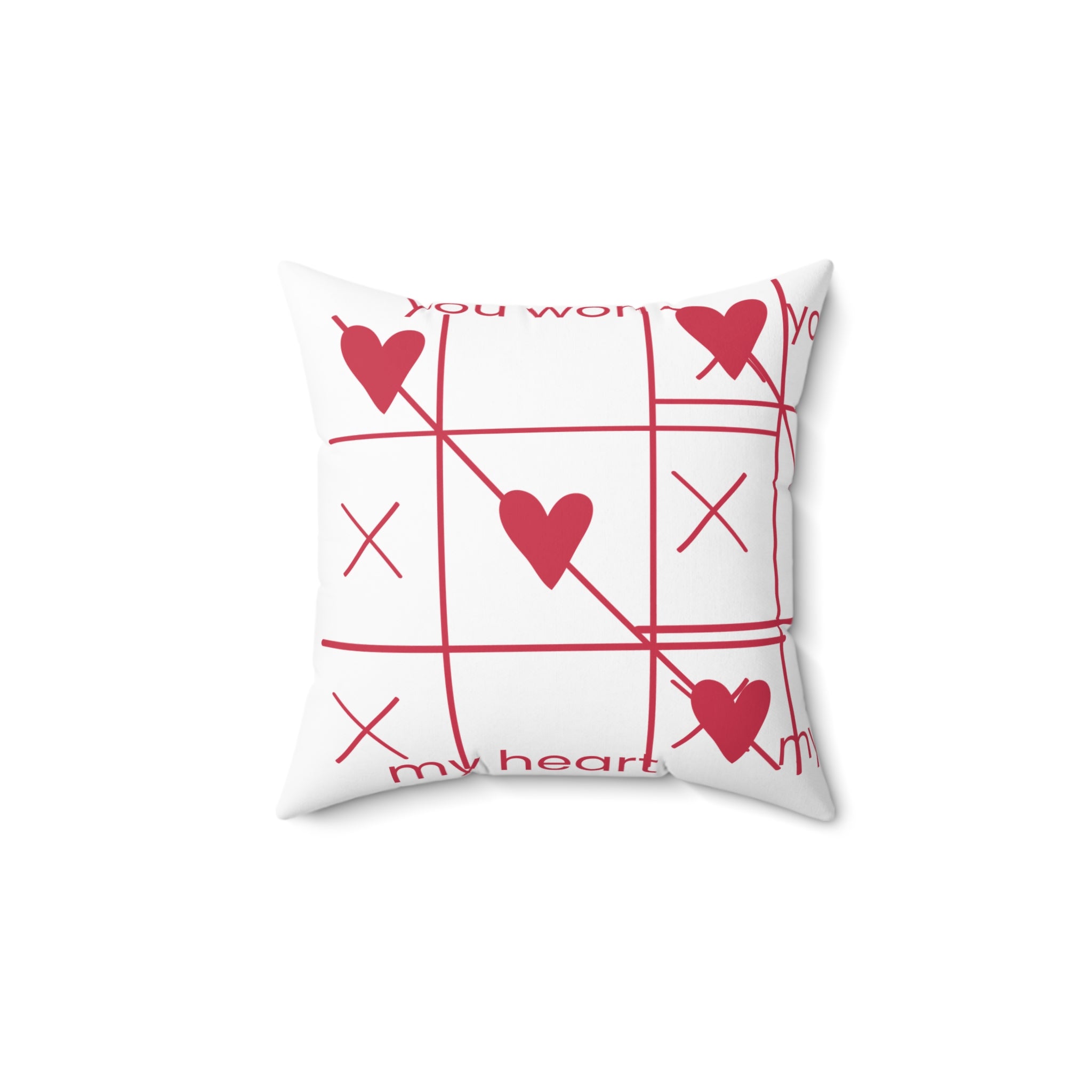 "You Won My Heart" Square Pillow – Sweet Love Accent