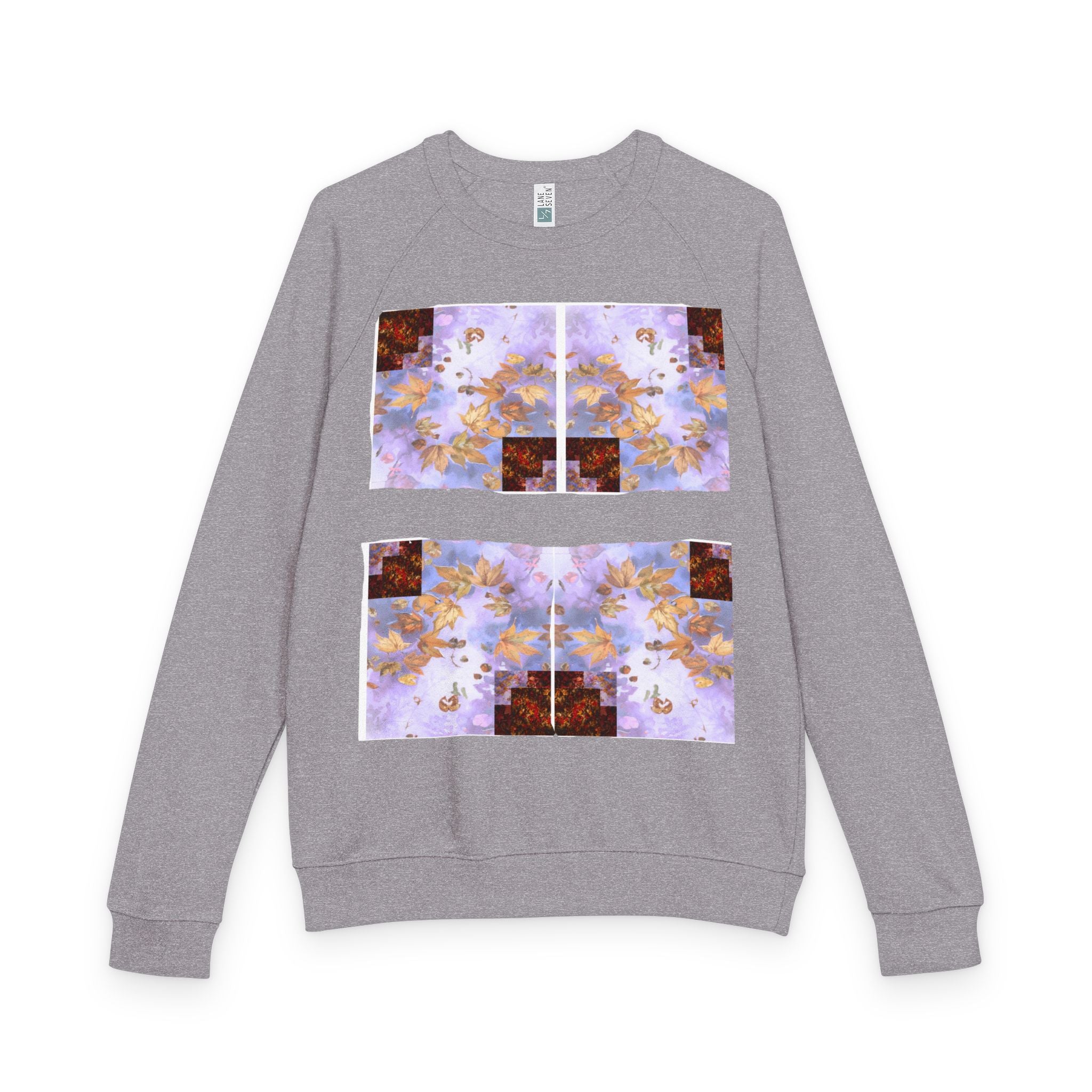 "Vivid Harmony" Unisex French Terry Crewneck – Bright Artistic Design, Colorful Graphic Sweatshirt, Wearable Art