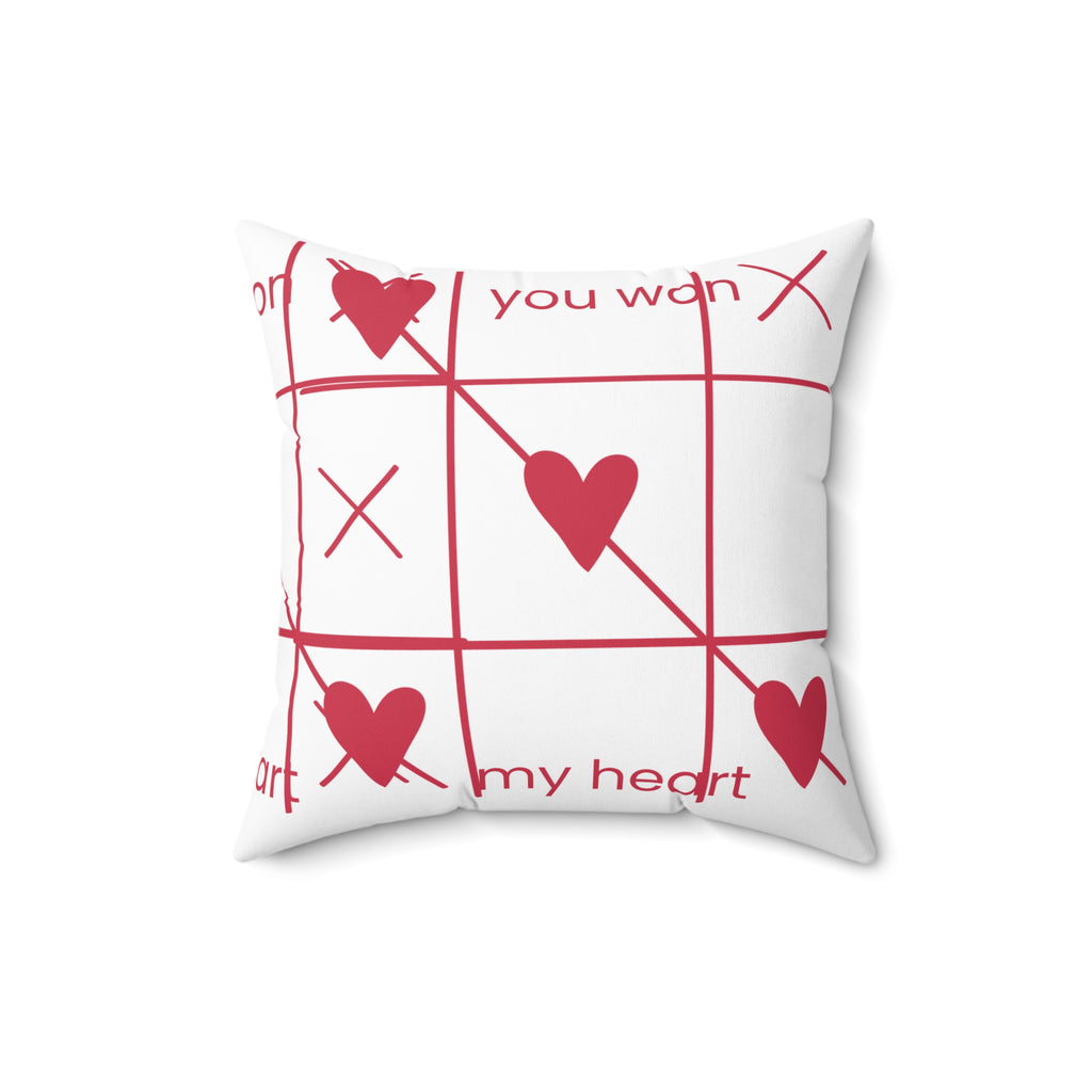 "You Won My Heart" Square Pillow – Sweet Love Accent