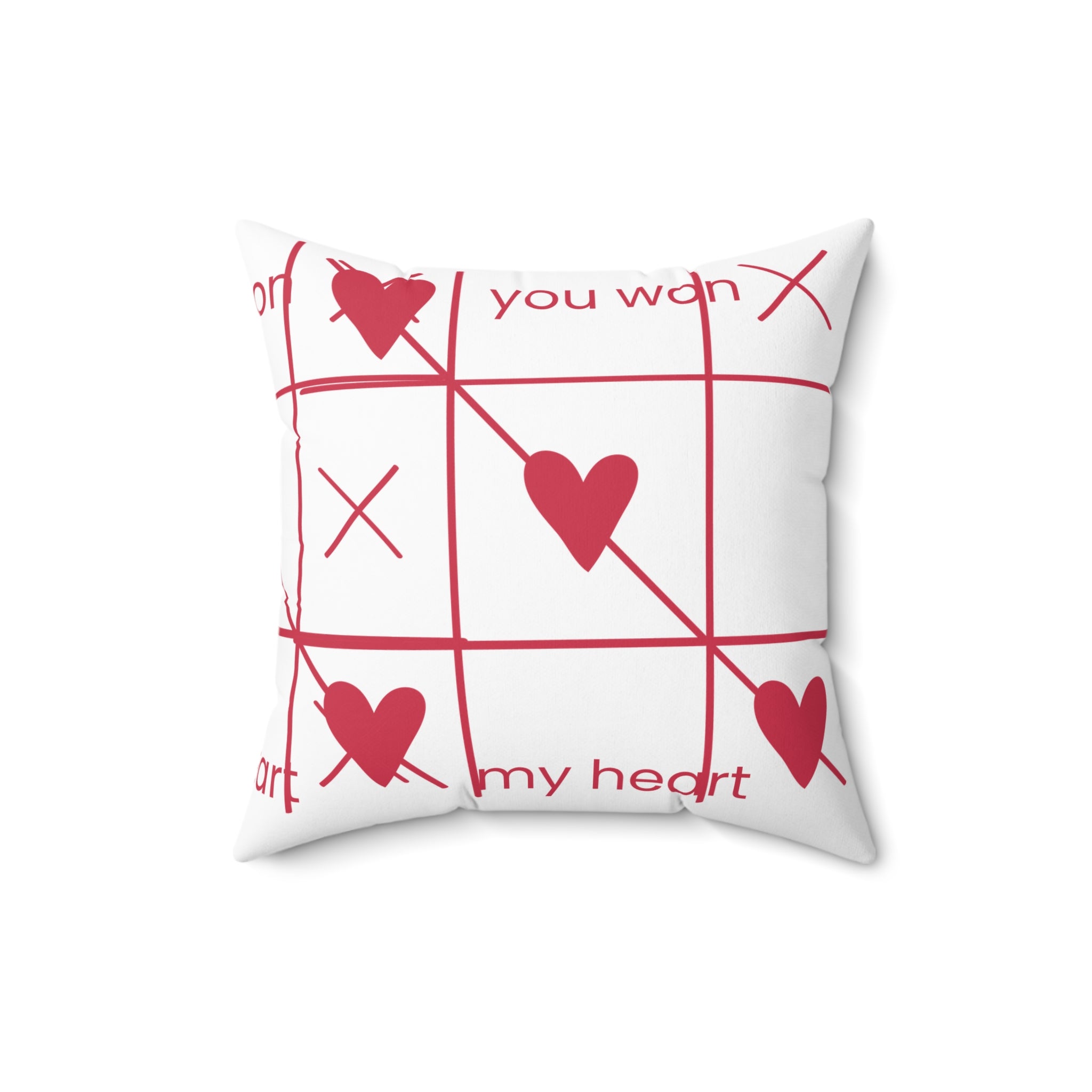 "You Won My Heart" Square Pillow – Sweet Love Accent