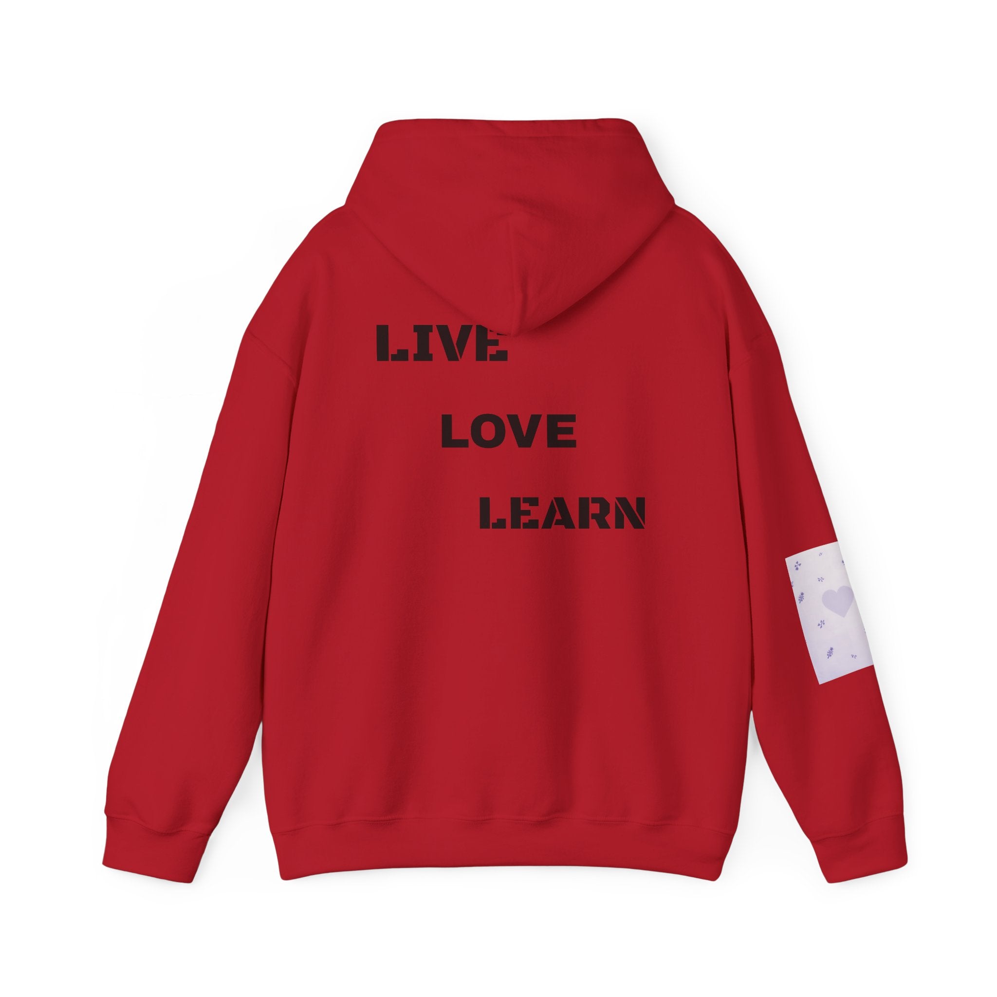 Live Love Learn Inspirational Hoodie – Minimalist Motivational Pullover, Cozy Unisex Hoodie, Positive Mindset Streetwear