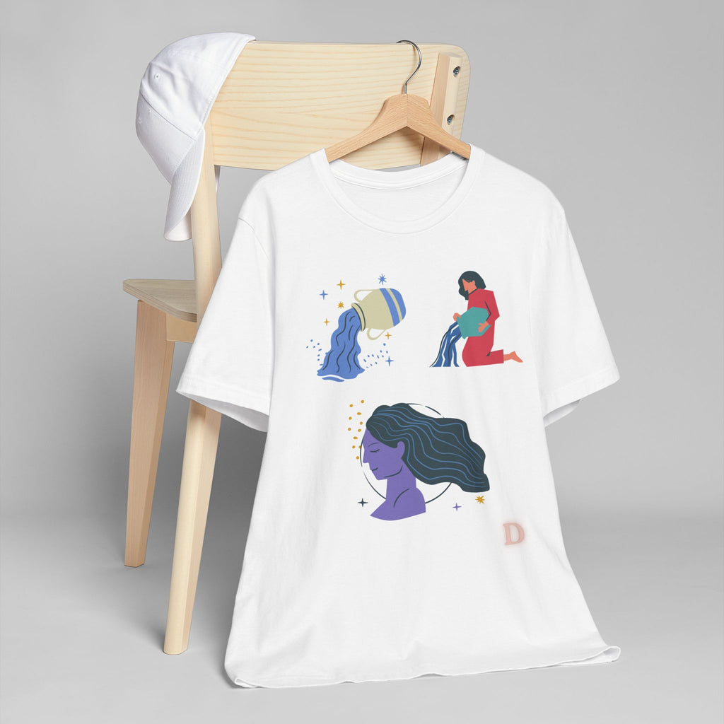 "Flowing Essence" T-Shirt – Artistic Harmony, Feminine Strength, Wearable Art Tee