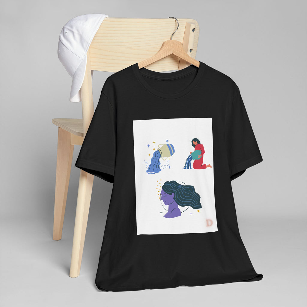 "Flowing Essence" T-Shirt – Artistic Harmony, Feminine Strength, Wearable Art Tee