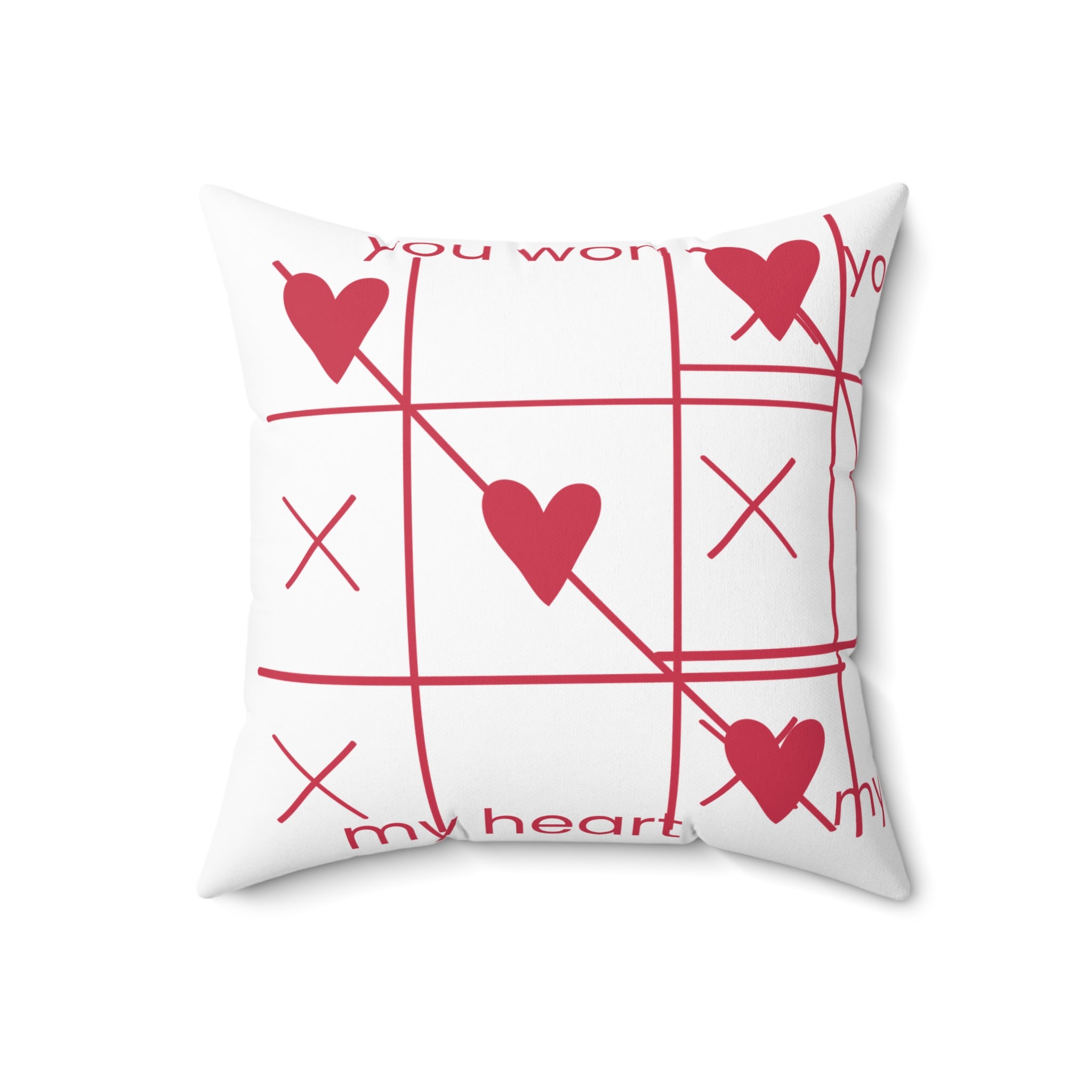 "You Won My Heart" Square Pillow – Sweet Love Accent