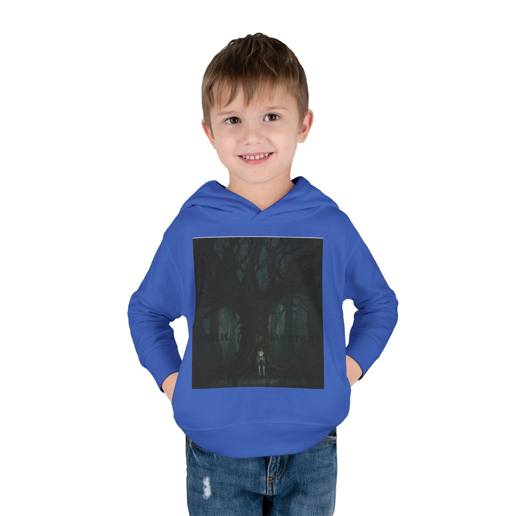"Dark Matters" Toddler Fleece Hoodie – Cozy Cosmic Style for Little Explorers