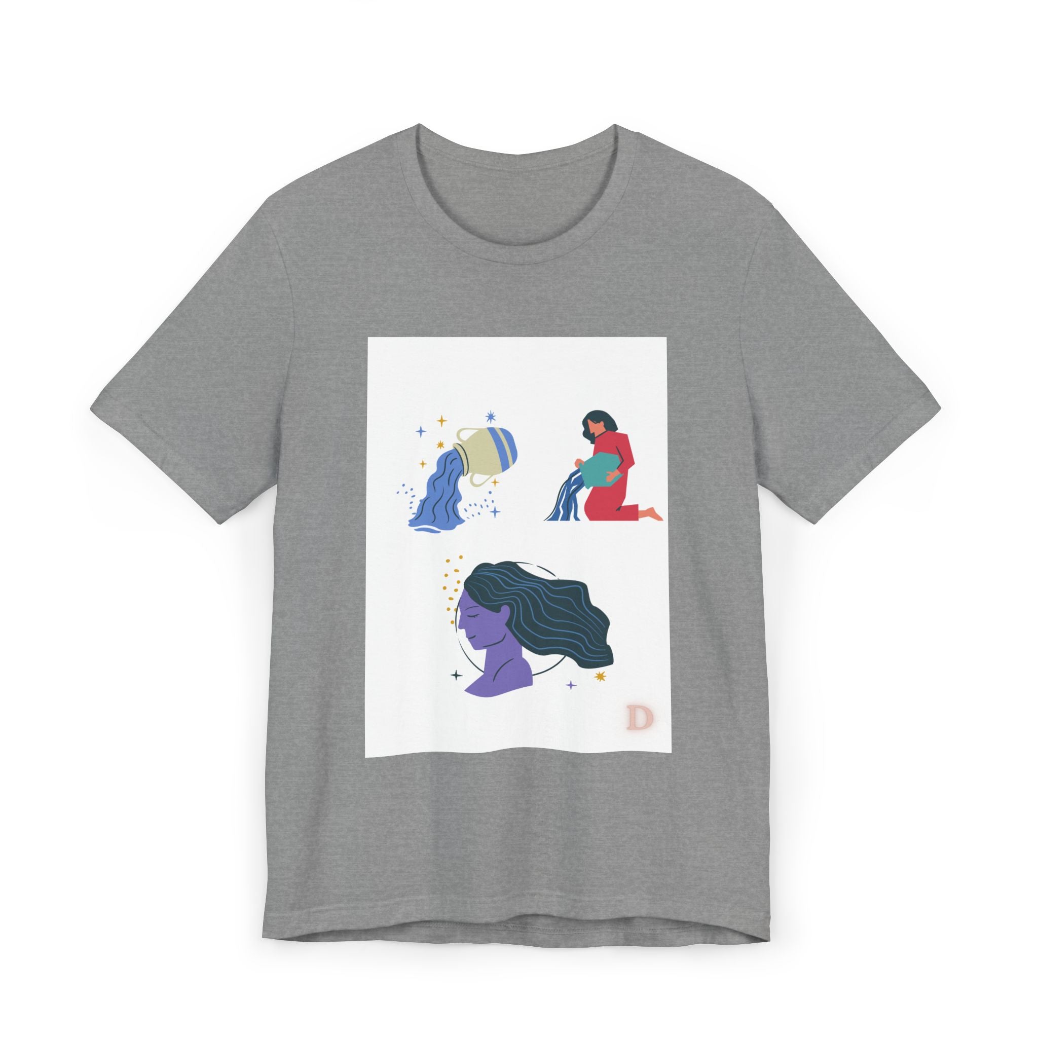 "Flowing Essence" T-Shirt – Artistic Harmony, Feminine Strength, Wearable Art Tee