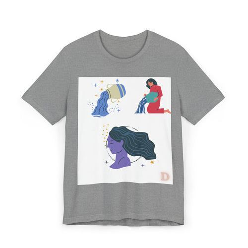 "Flowing Essence" T-Shirt – Artistic Harmony, Feminine Strength, Wearable Art Tee