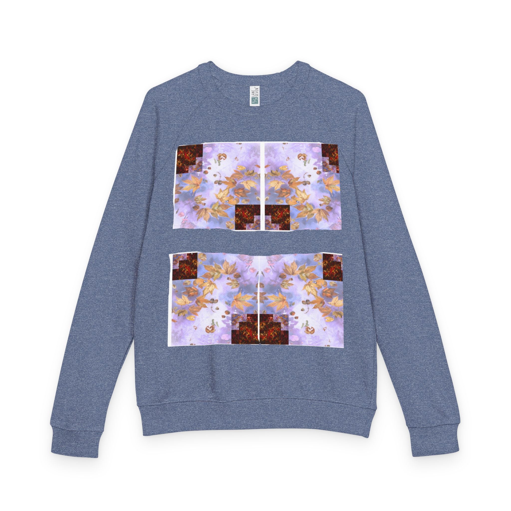 "Vivid Harmony" Unisex French Terry Crewneck – Bright Artistic Design, Colorful Graphic Sweatshirt, Wearable Art
