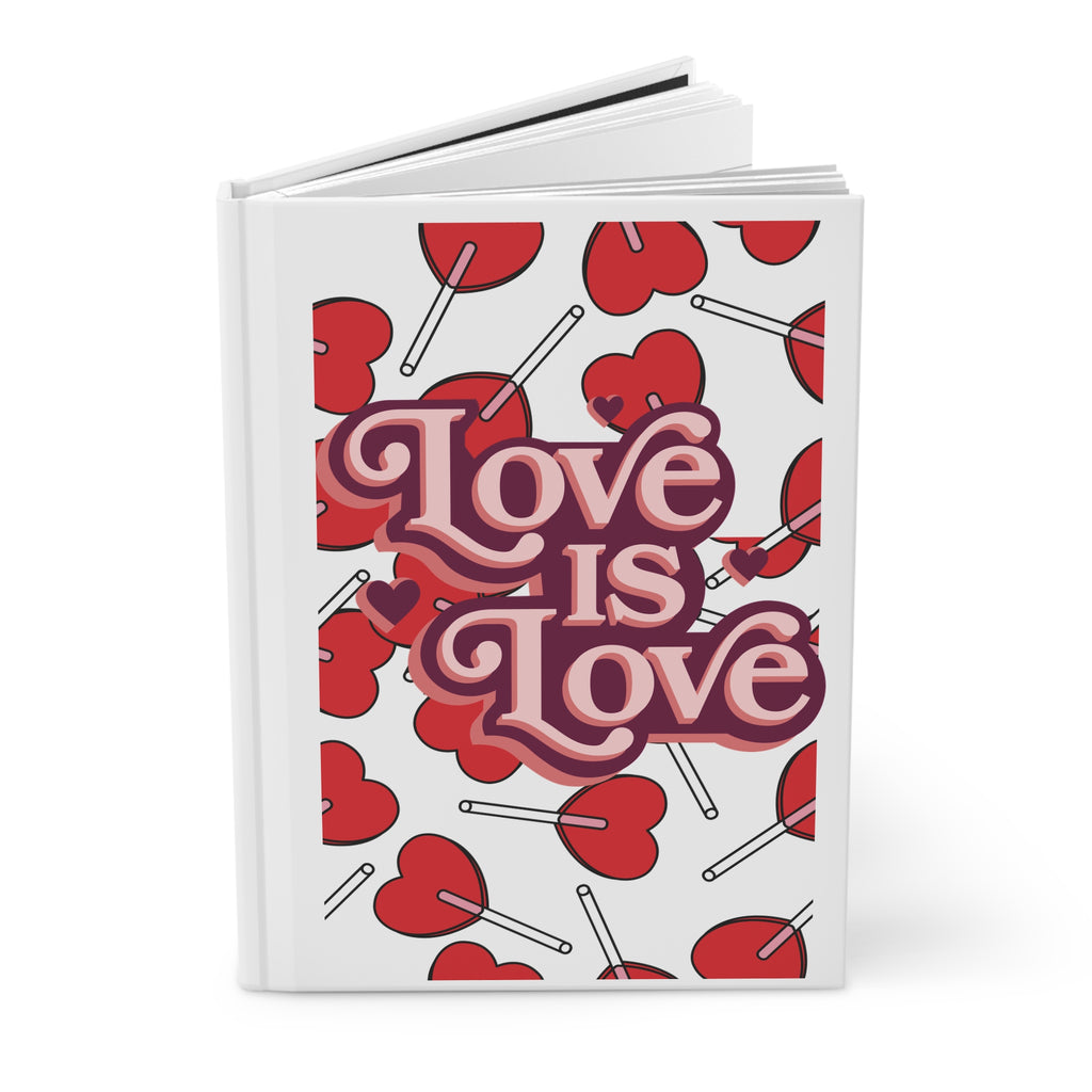 "Love Is Love" Hardcover Journal – Cute Love Popsicles Notebook, 150 Pages