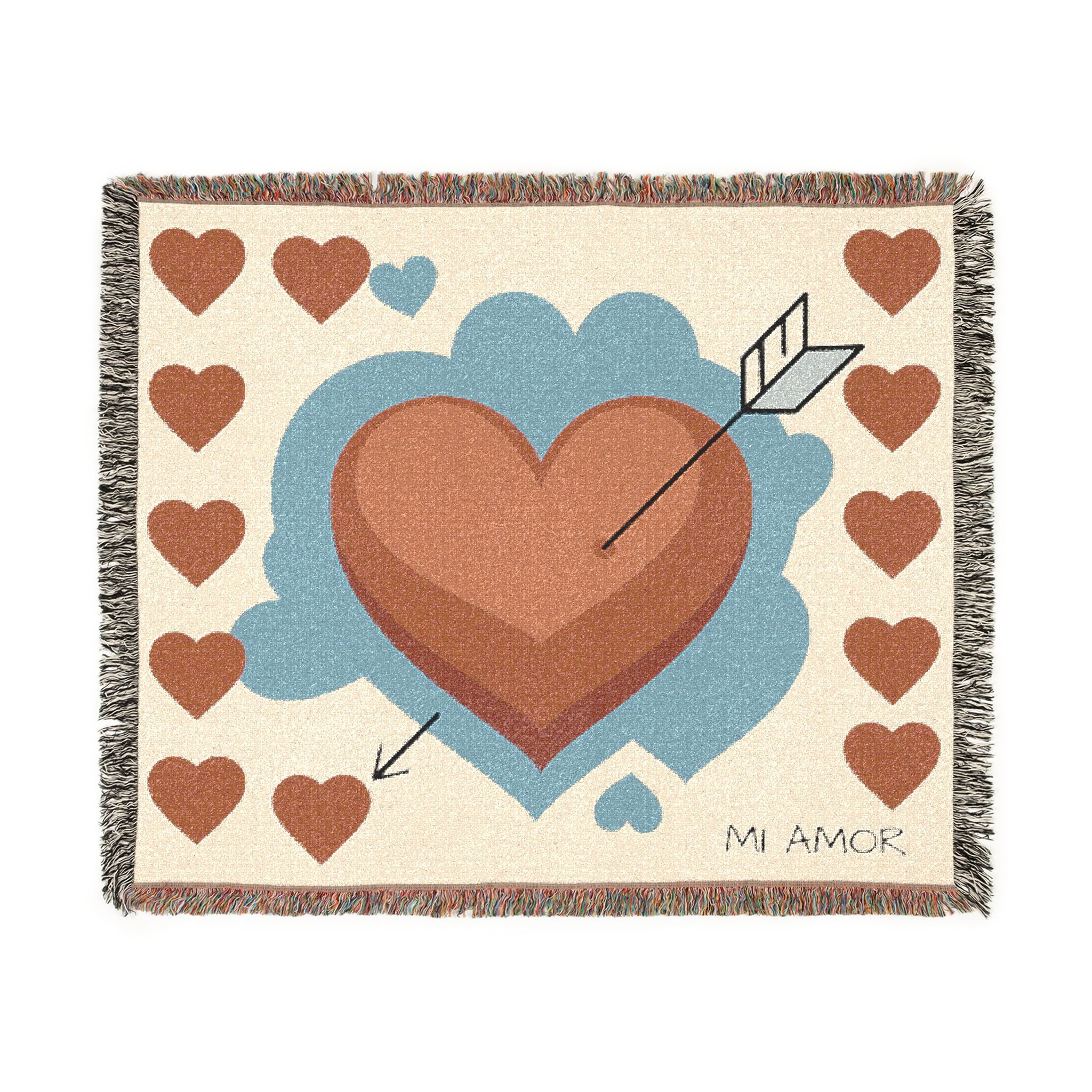 "Mi Amor" Woven Blanket – Cozy Romantic Love Throw