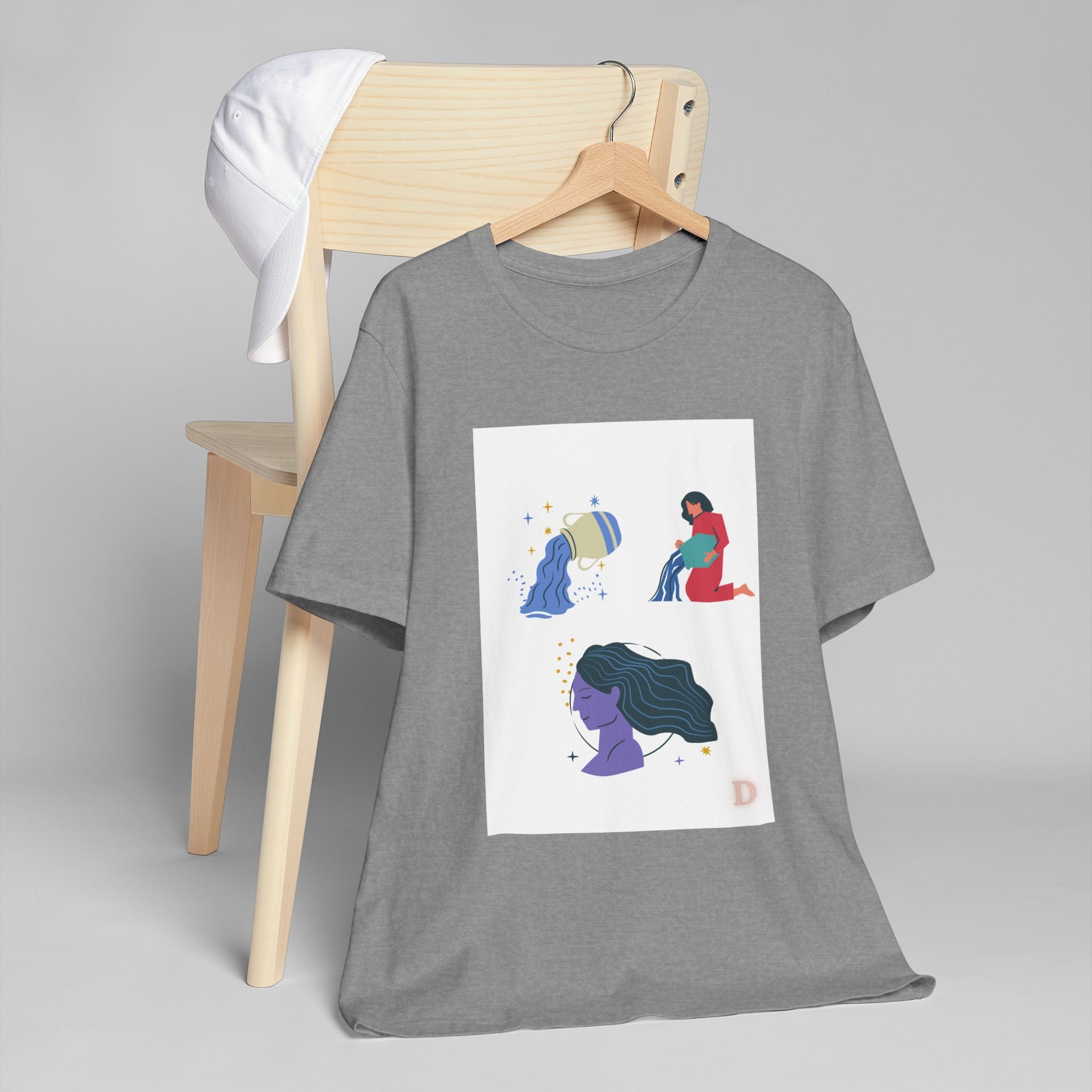 "Flowing Essence" T-Shirt – Artistic Harmony, Feminine Strength, Wearable Art Tee