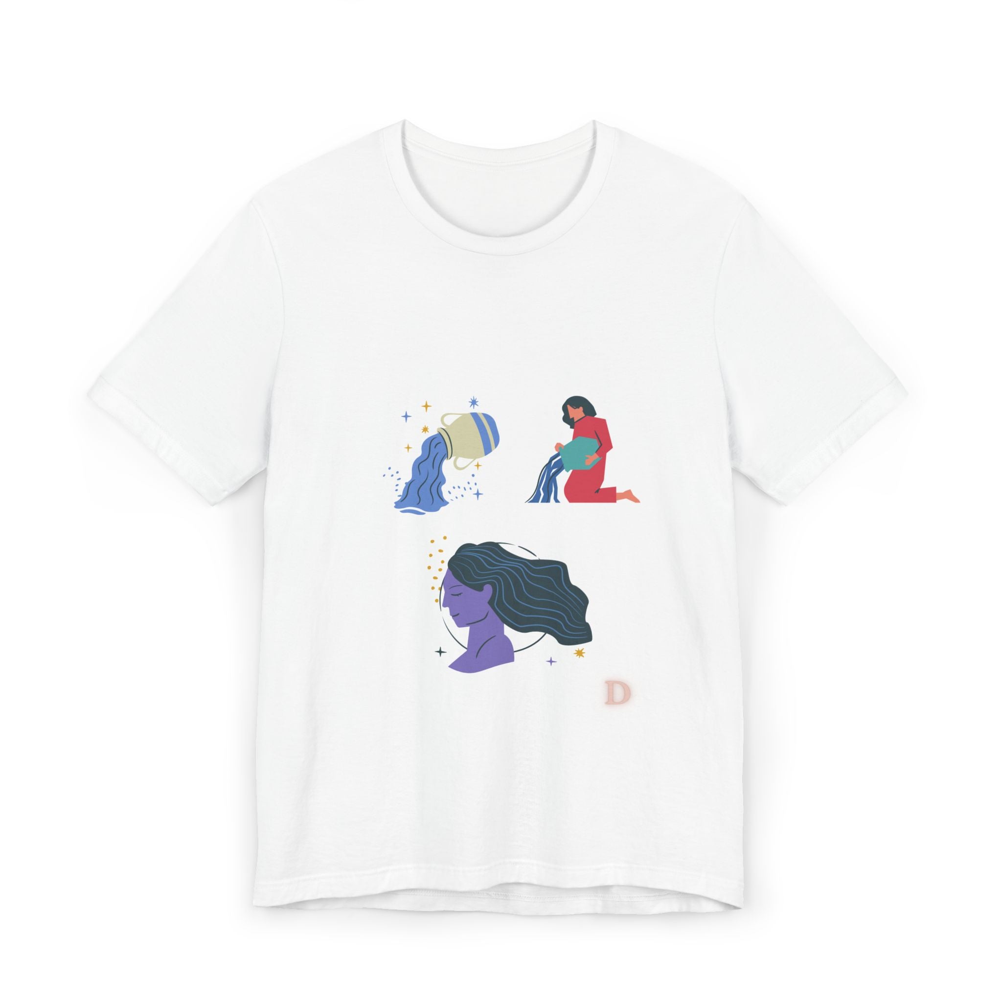 "Flowing Essence" T-Shirt – Artistic Harmony, Feminine Strength, Wearable Art Tee