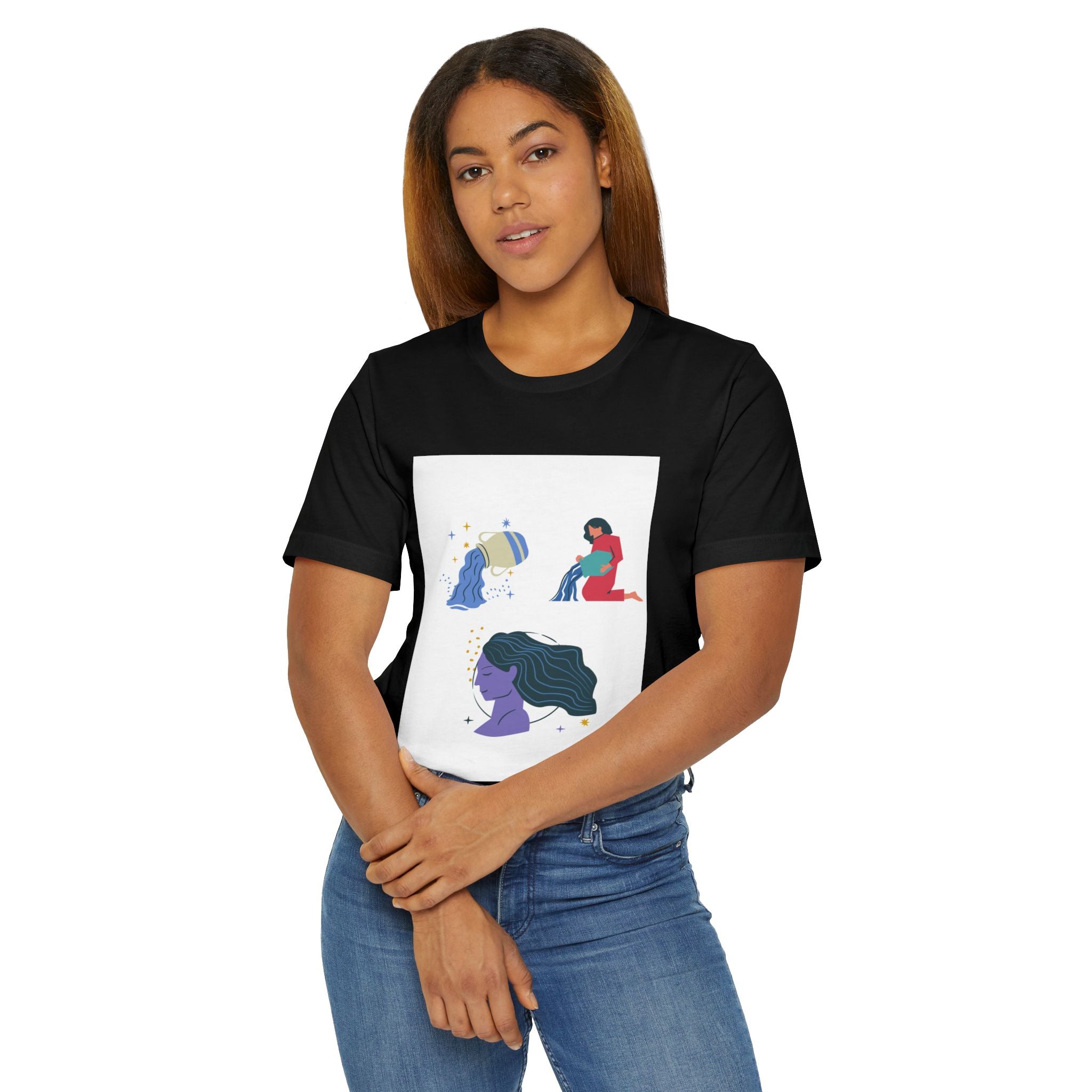 "Flowing Essence" T-Shirt – Artistic Harmony, Feminine Strength, Wearable Art Tee