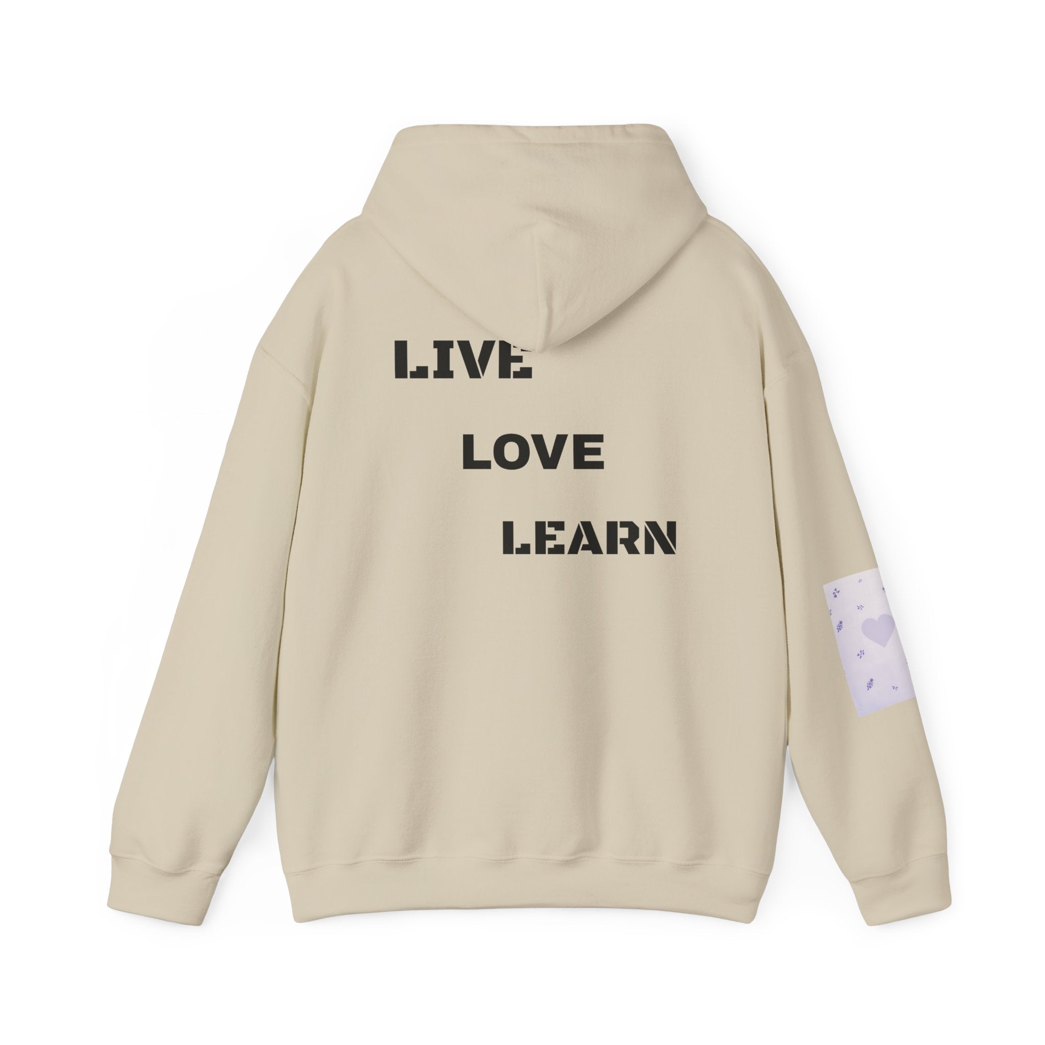 Live Love Learn Inspirational Hoodie – Minimalist Motivational Pullover, Cozy Unisex Hoodie, Positive Mindset Streetwear