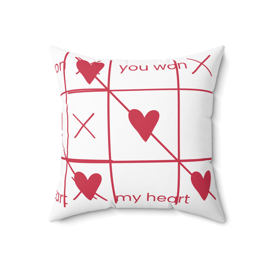 "You Won My Heart" Square Pillow – Sweet Love Accent