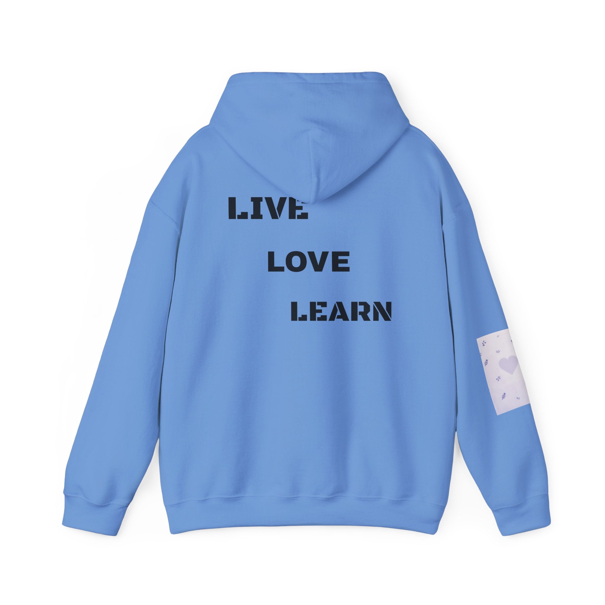 Live Love Learn Inspirational Hoodie – Minimalist Motivational Pullover, Cozy Unisex Hoodie, Positive Mindset Streetwear
