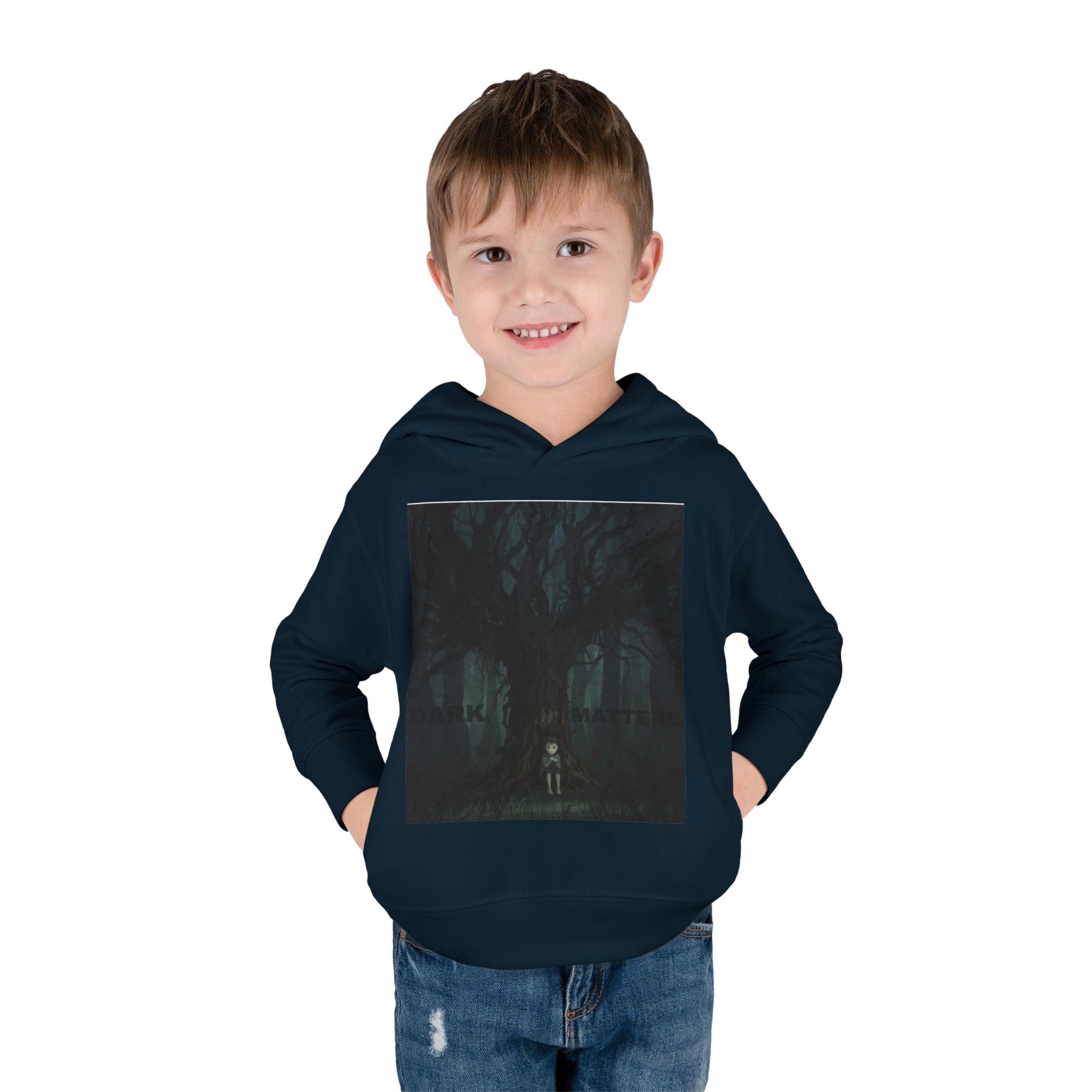 "Dark Matters" Toddler Fleece Hoodie – Cozy Cosmic Style for Little Explorers