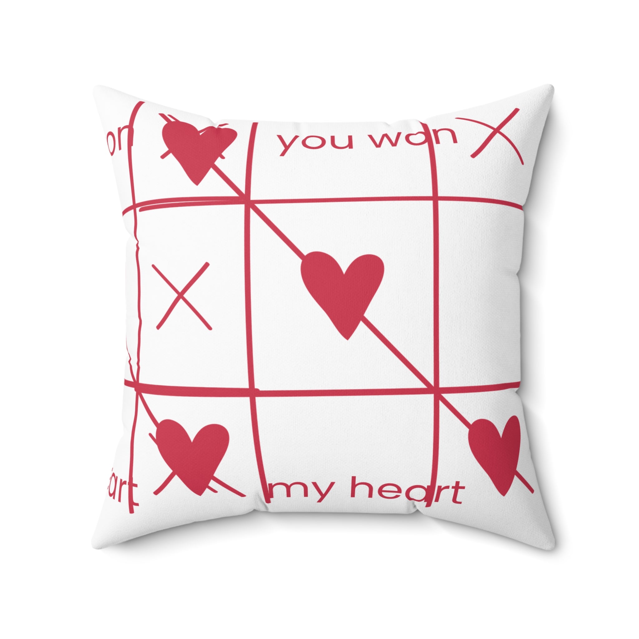 "You Won My Heart" Square Pillow – Sweet Love Accent