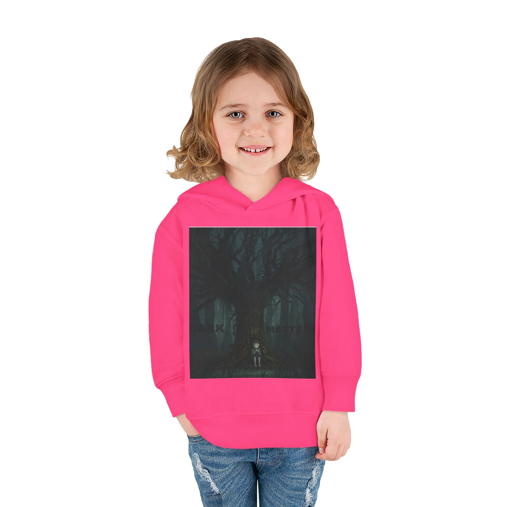 "Dark Matters" Toddler Fleece Hoodie – Cozy Cosmic Style for Little Explorers